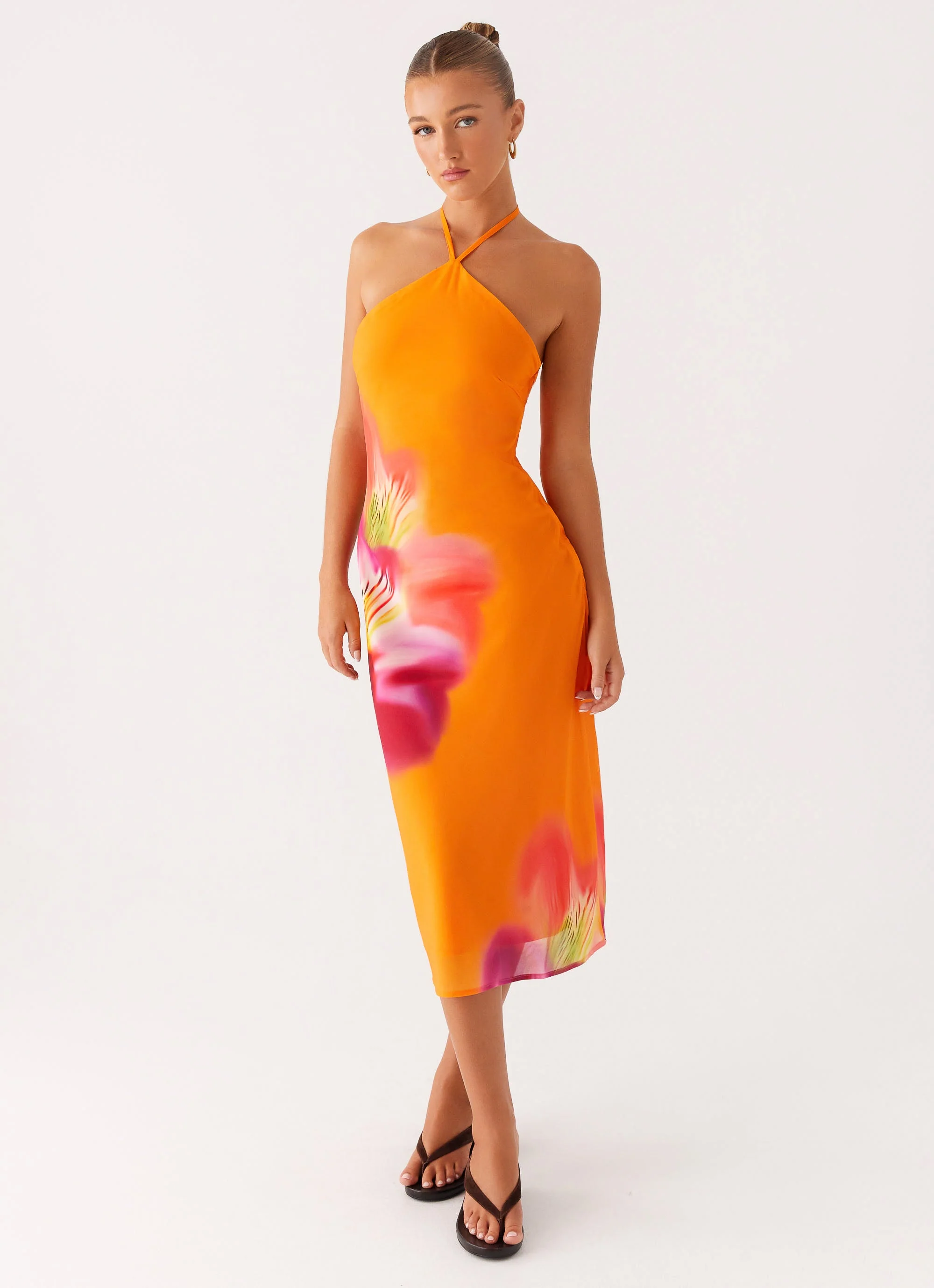 Kea Midi Dress - Orange Tropical - Image 6