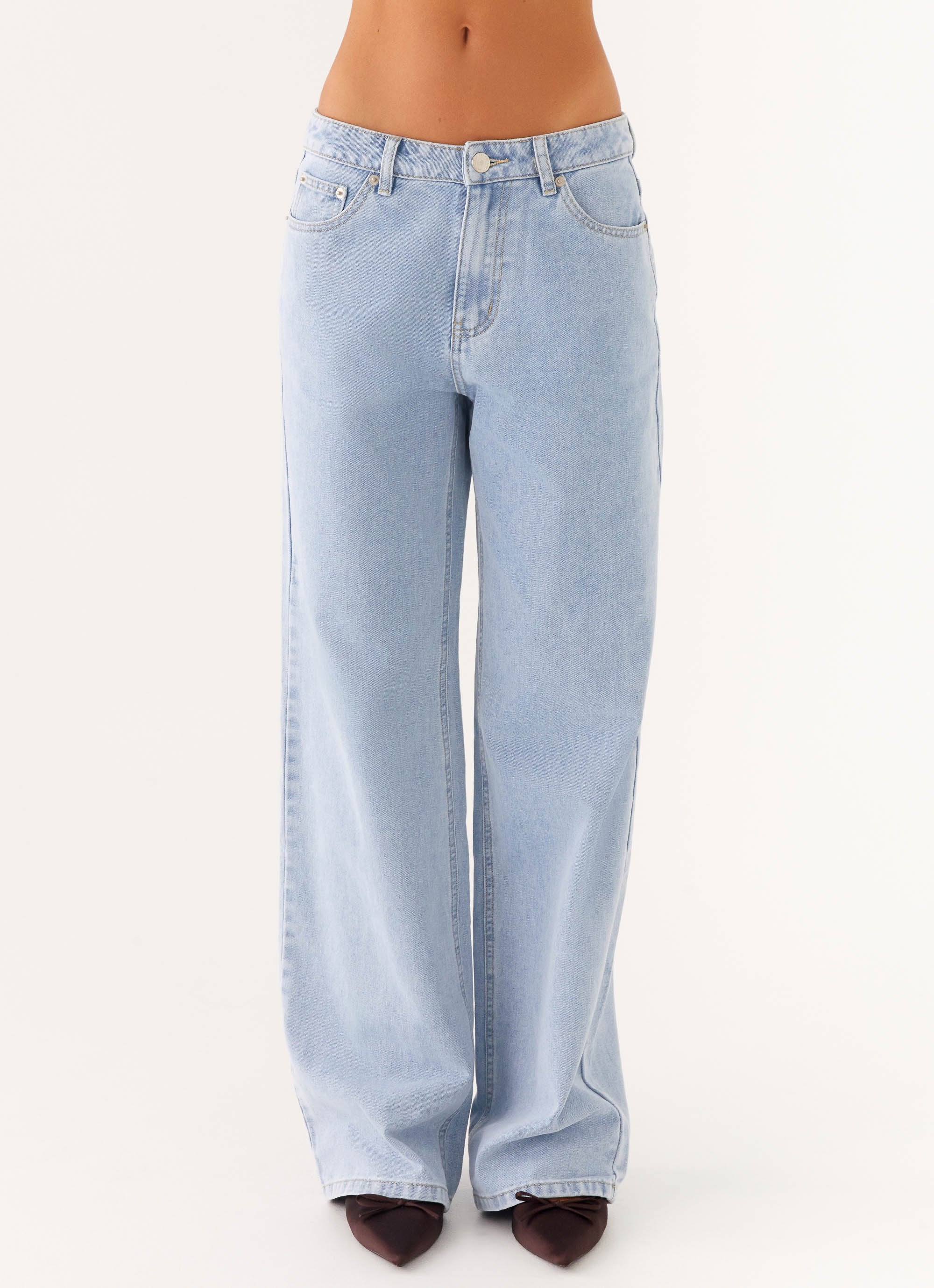 Keanna Low Rise Denim Jeans - Sky - Image 3