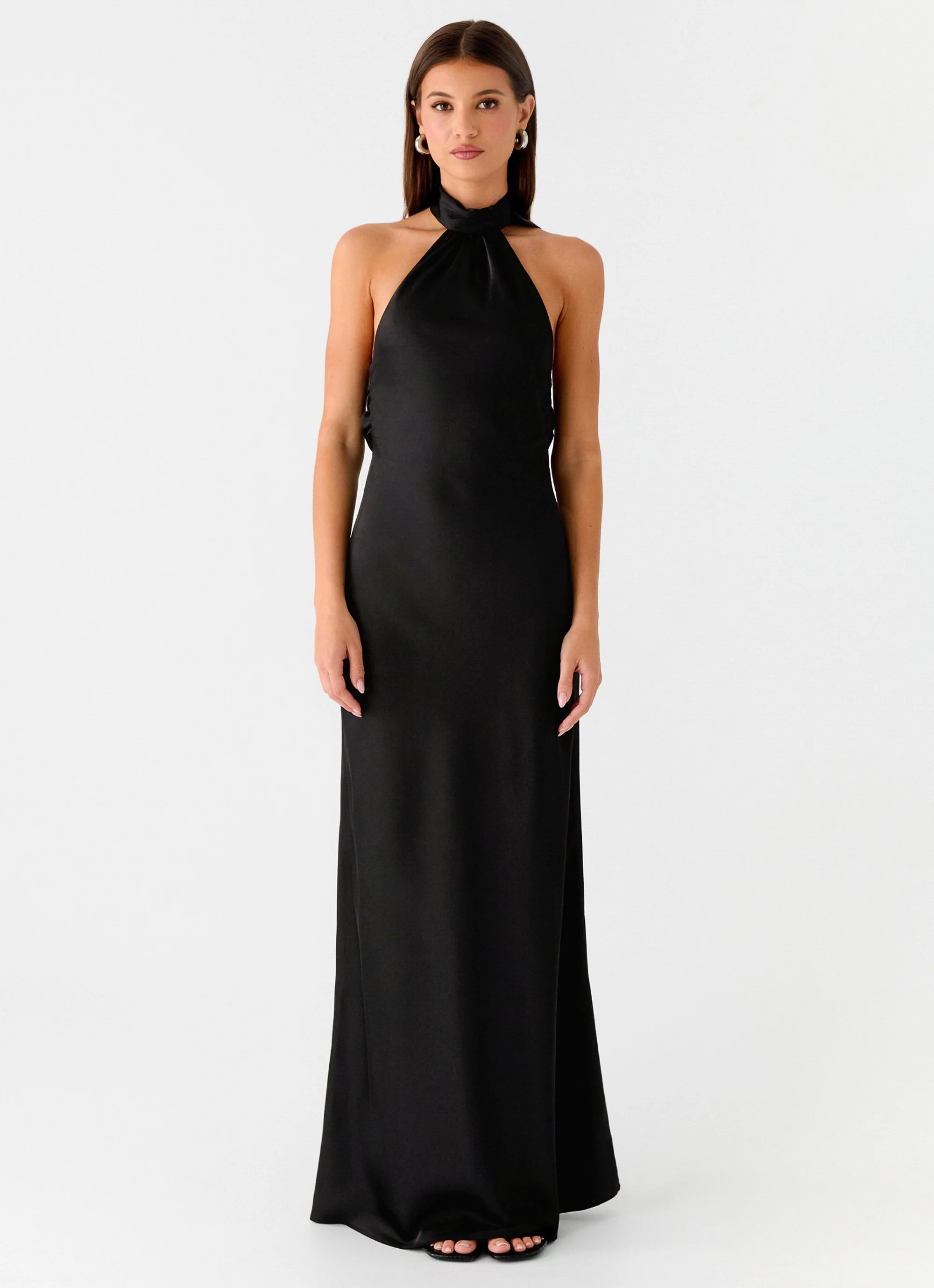 Keena Scarf Maxi Dress - Black - Image 4