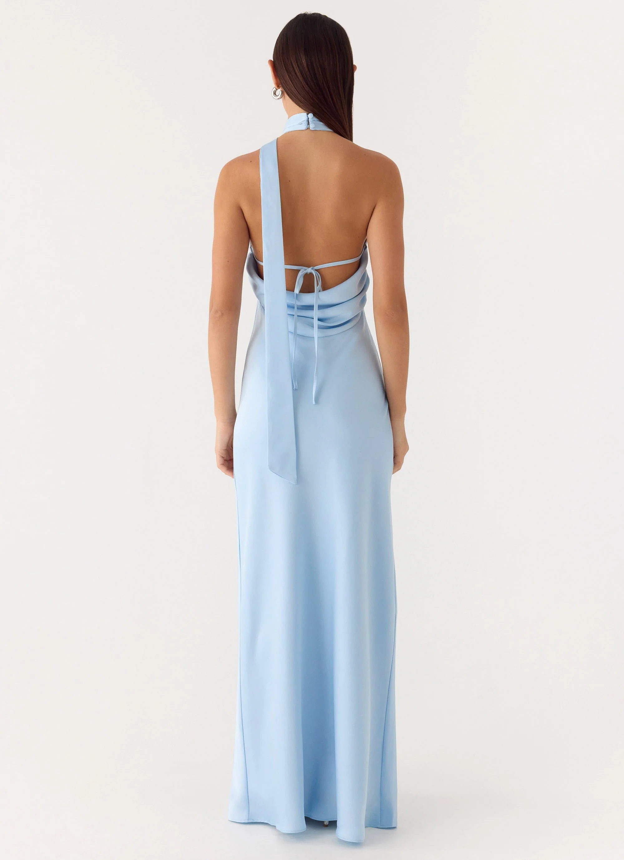 Keena Scarf Maxi Dress - Blue - Image 3