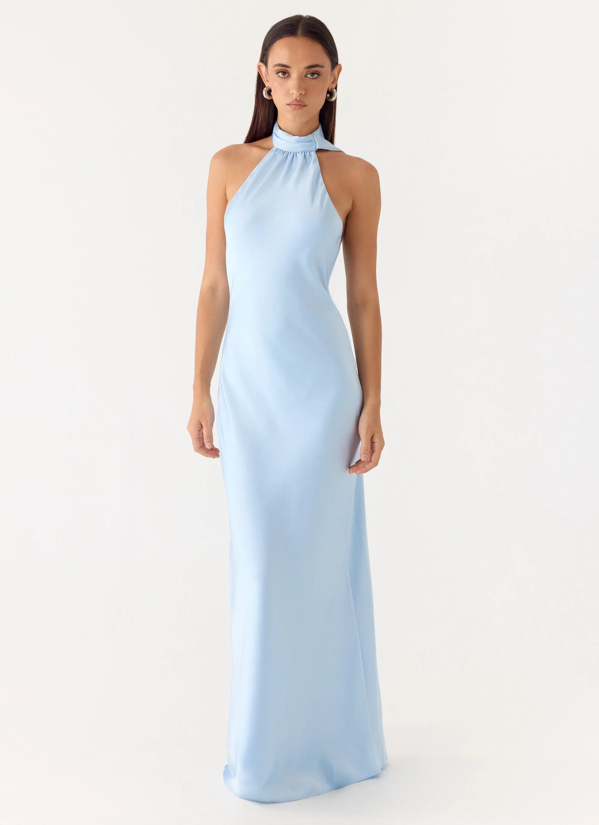 Keena Scarf Maxi Dress - Blue - Image 6