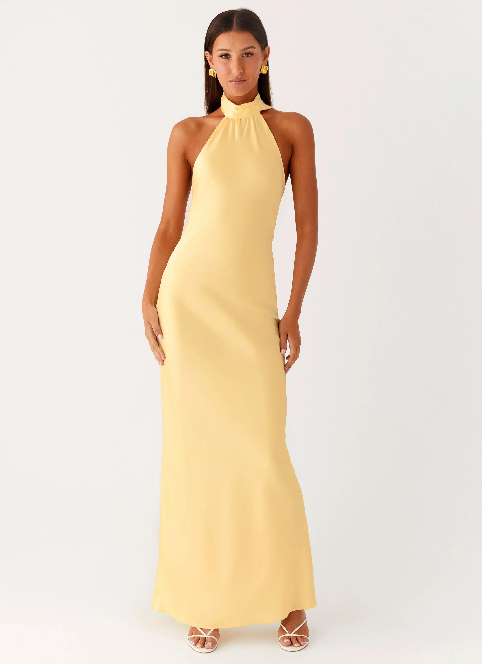 Keena Scarf Maxi Dress - Lemon - Image 4