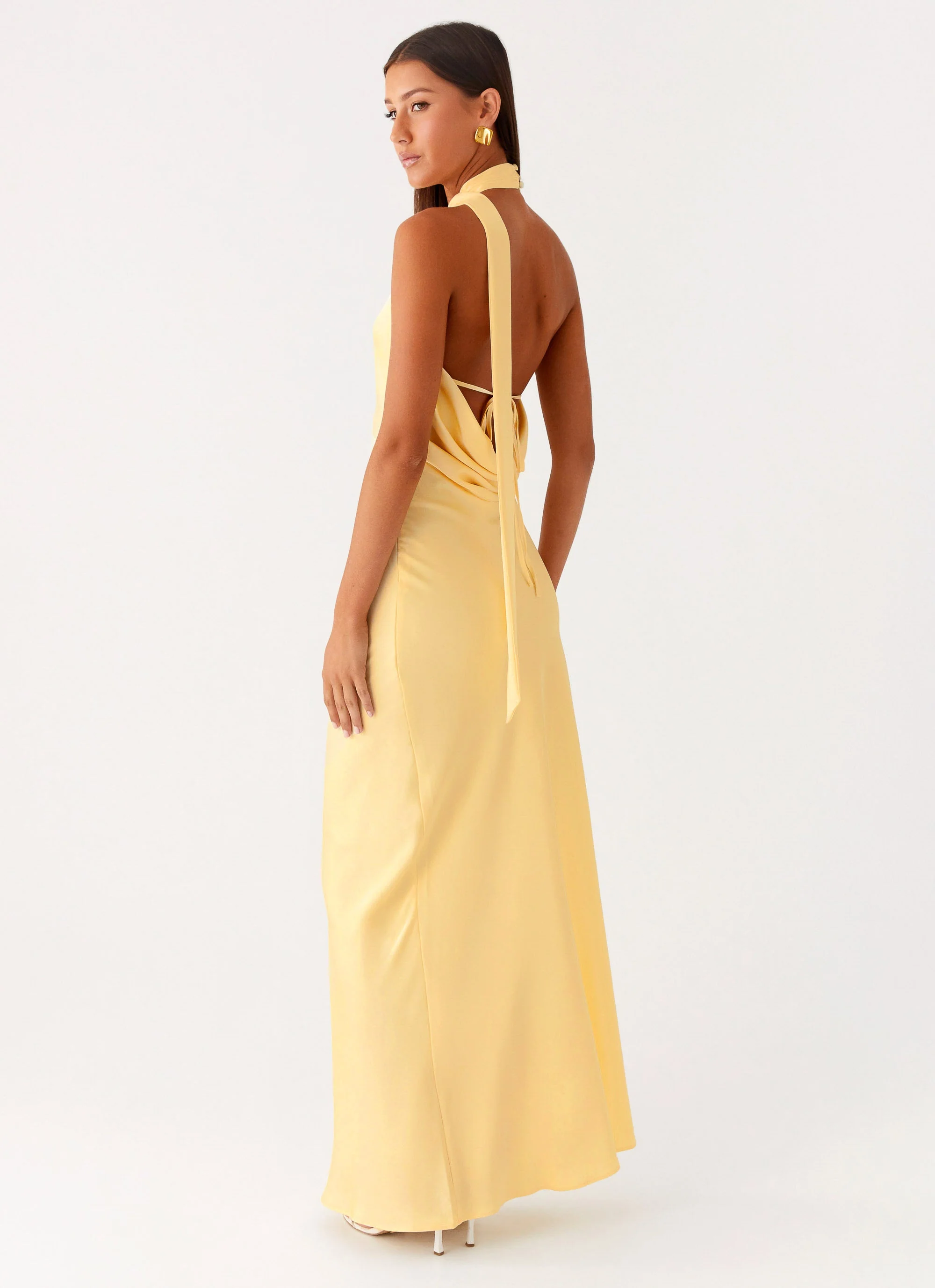 Keena Scarf Maxi Dress - Lemon - Image 5