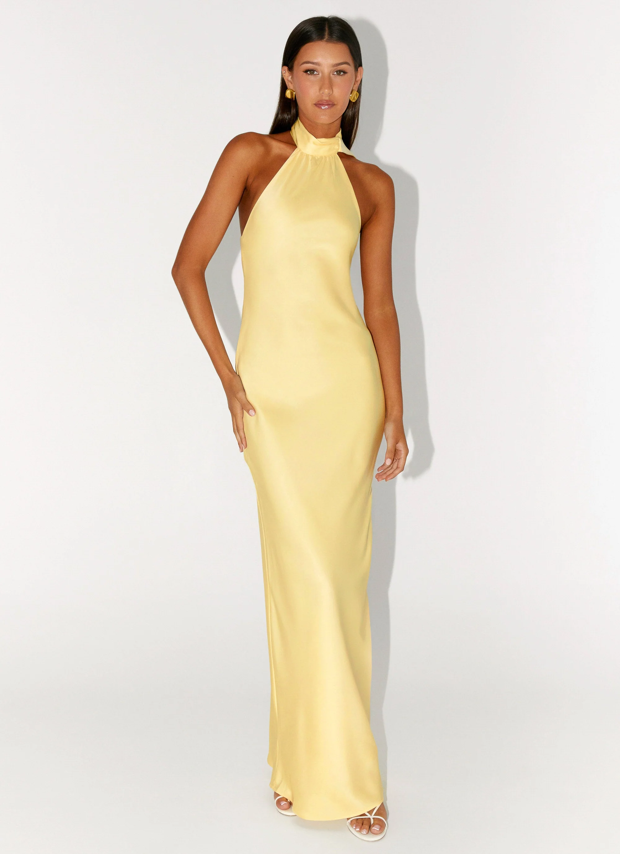 Keena Scarf Maxi Dress - Lemon - Image 6