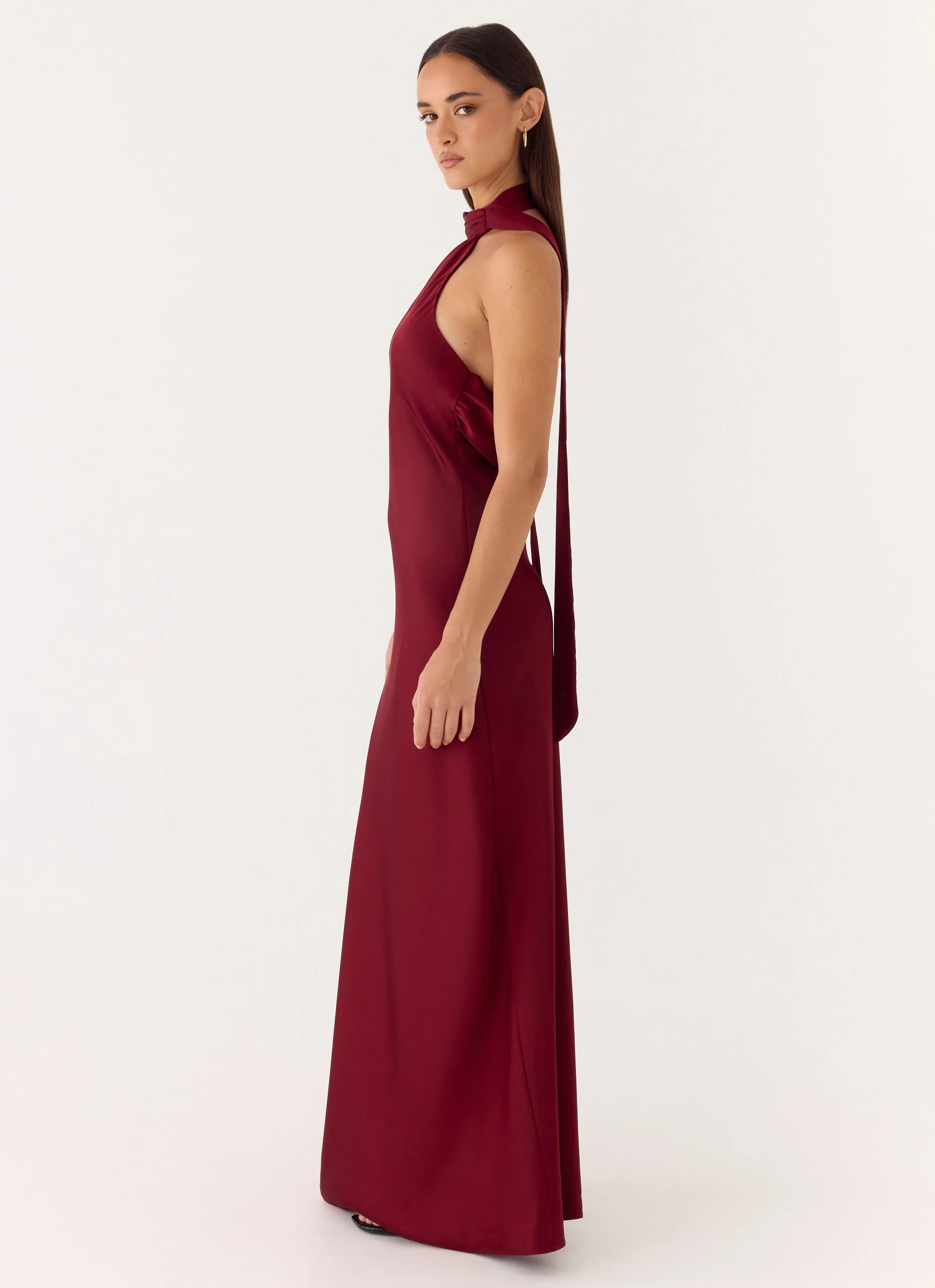 Keena Scarf Maxi Dress - Merlot - Image 6