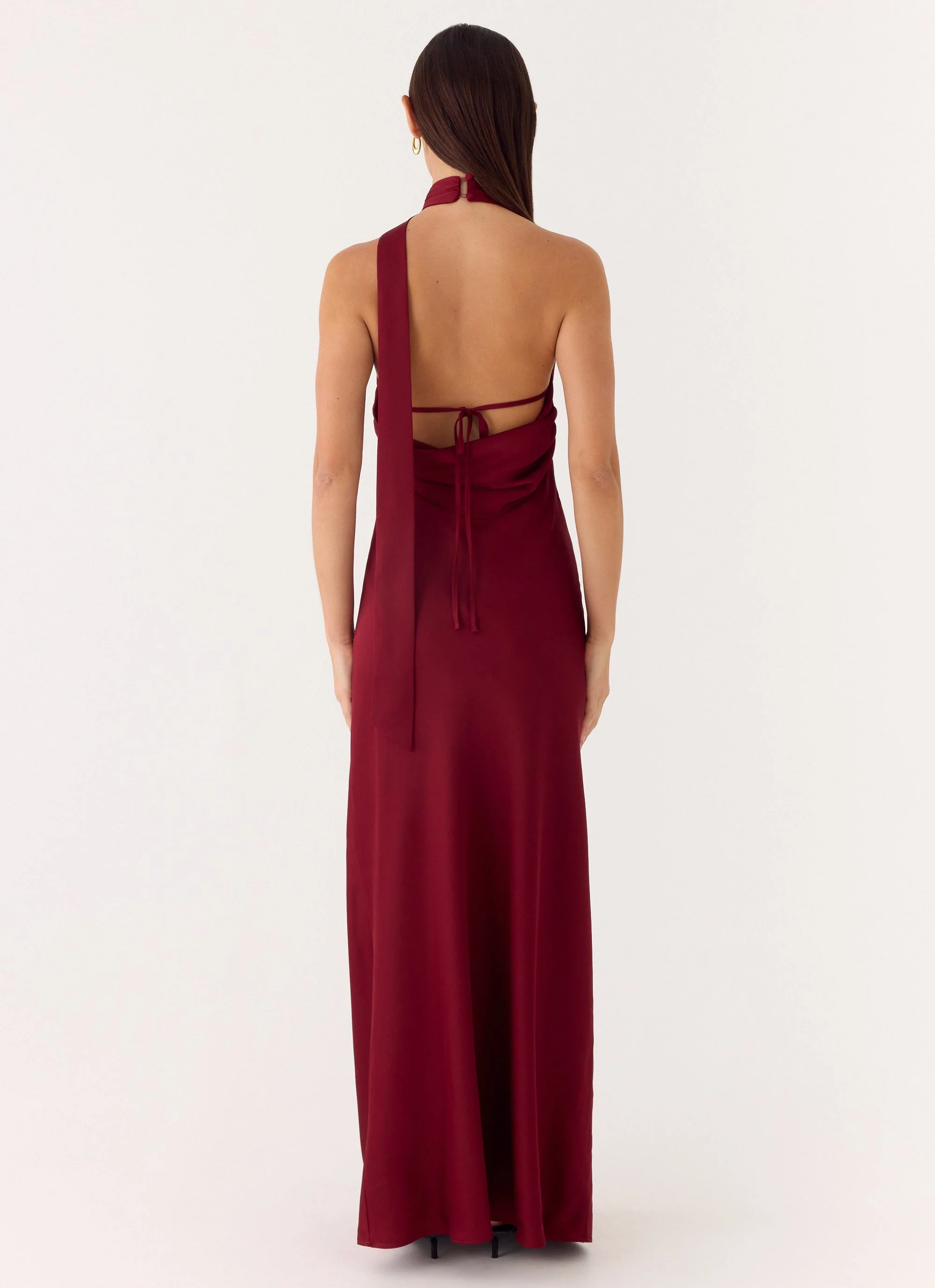 Keena Scarf Maxi Dress - Merlot - Image 7