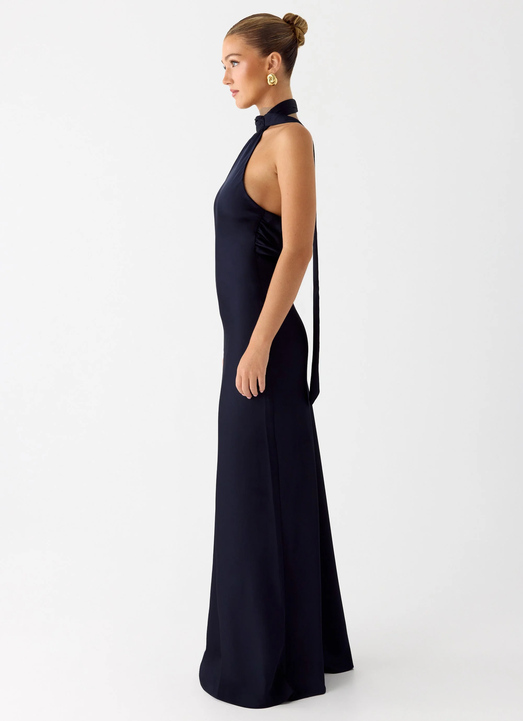 Keena Scarf Maxi Dress - Navy - Image 3