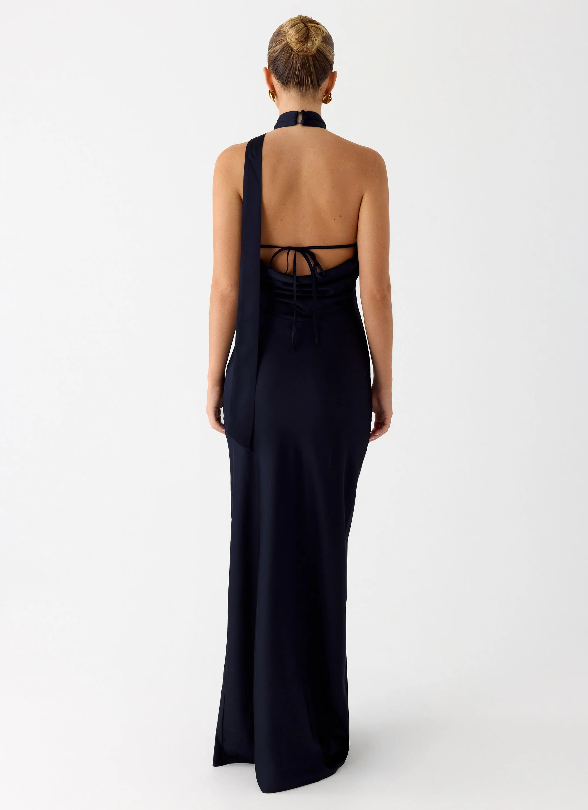 Keena Scarf Maxi Dress - Navy - Image 4