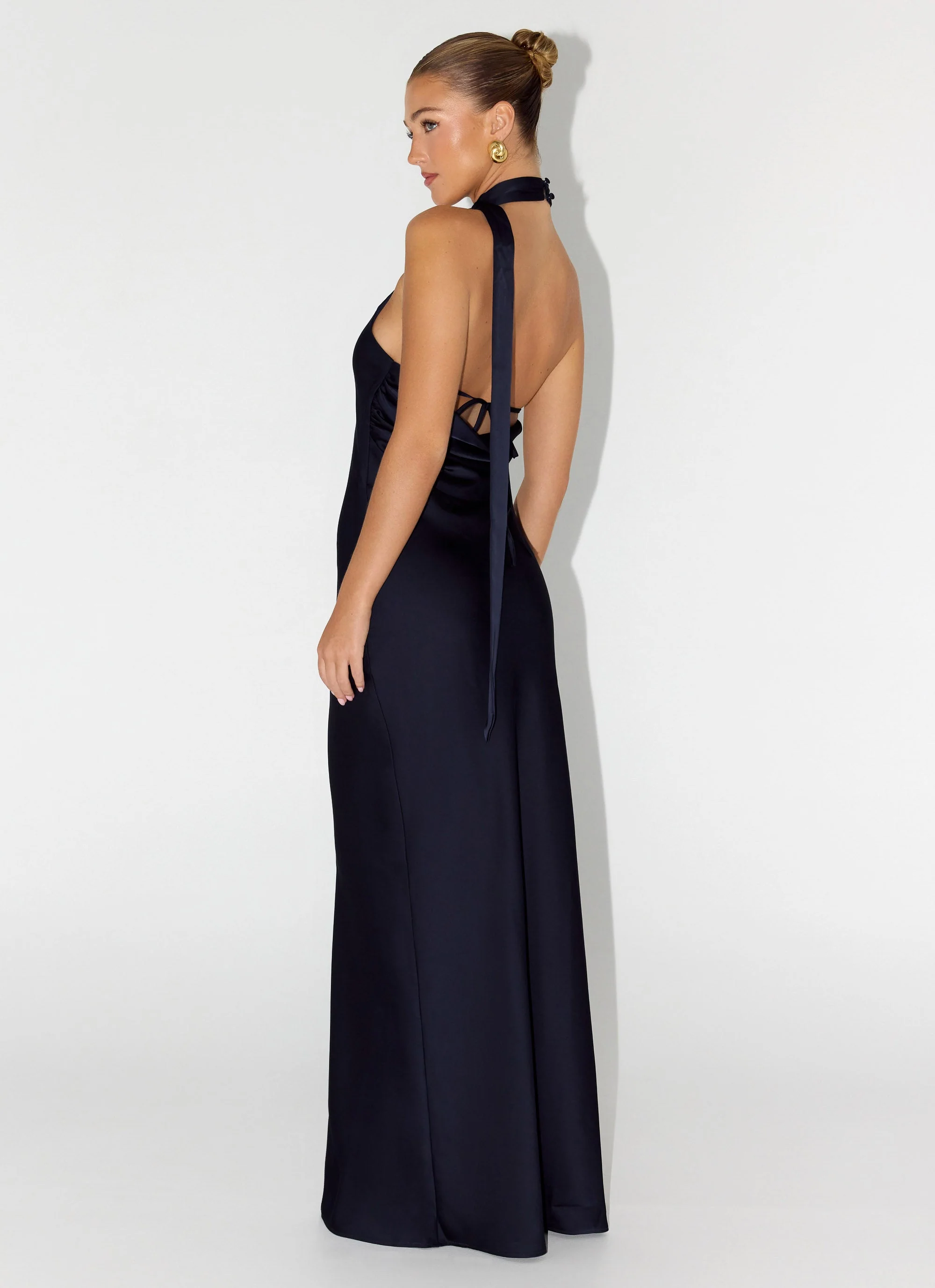 Keena Scarf Maxi Dress - Navy - Image 5
