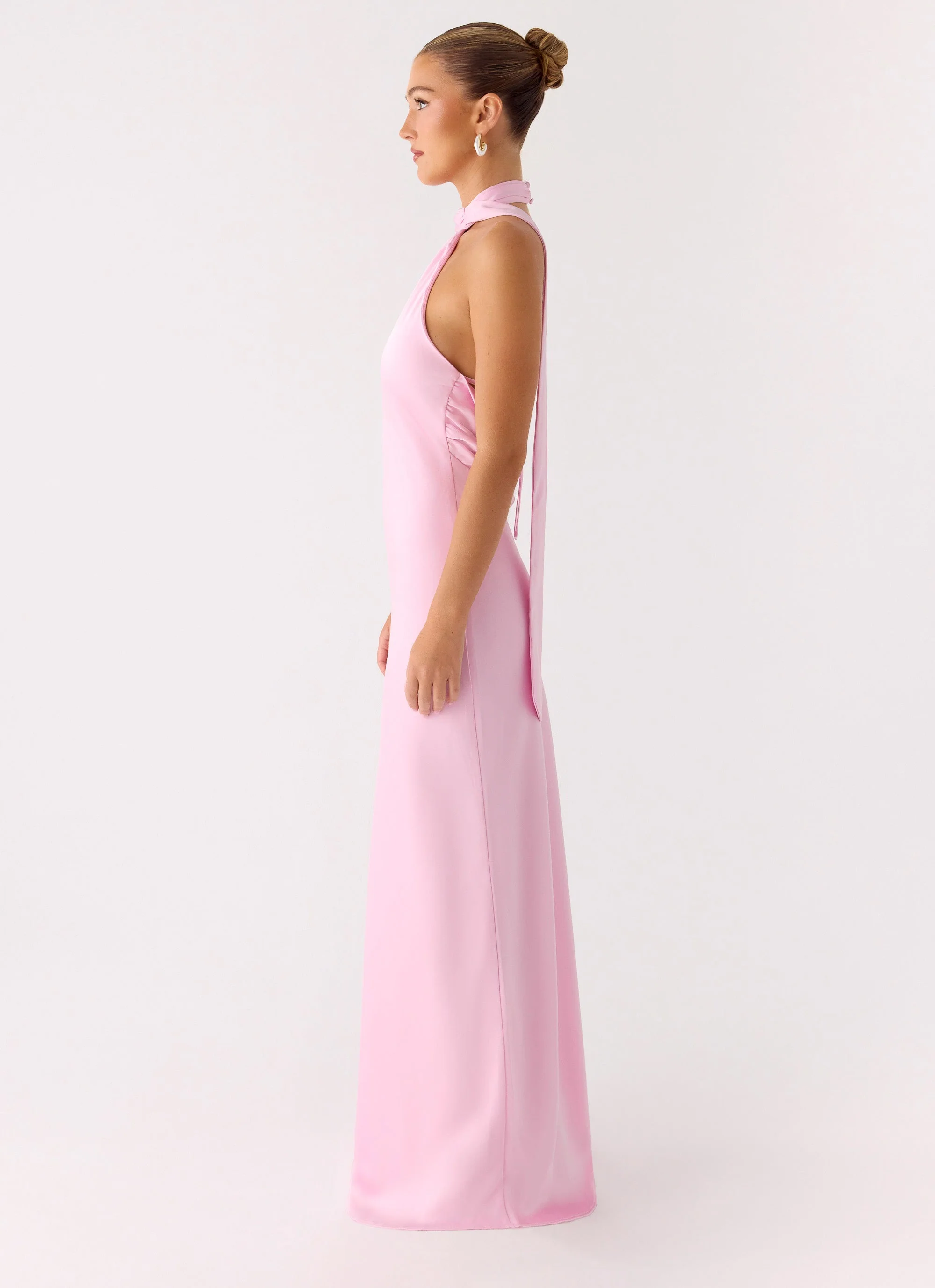 Keena Scarf Maxi Dress - Pink - Image 7