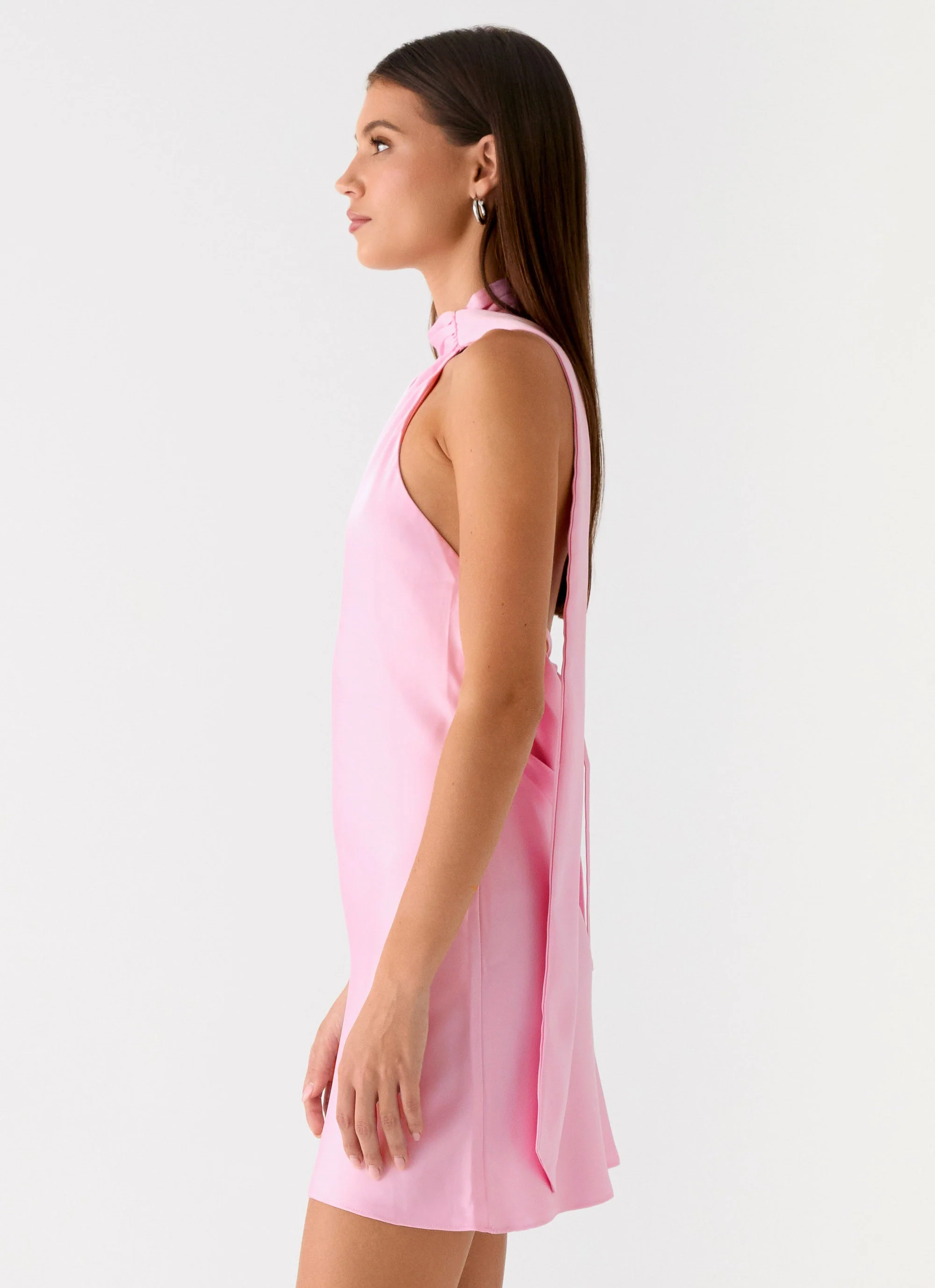 Keena Scarf Mini Dress - Pink - Image 3