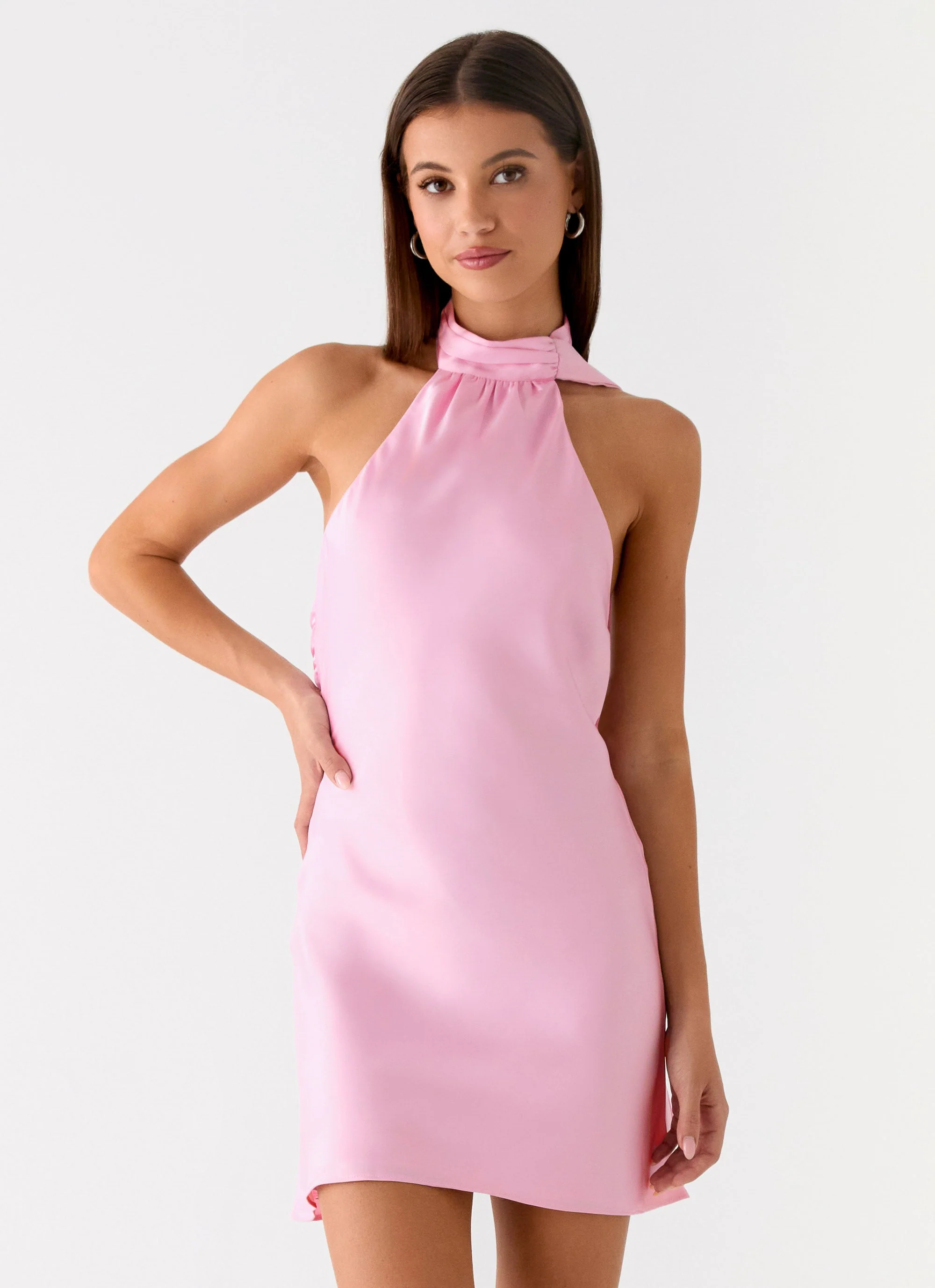 Keena Scarf Mini Dress - Pink - Image 6