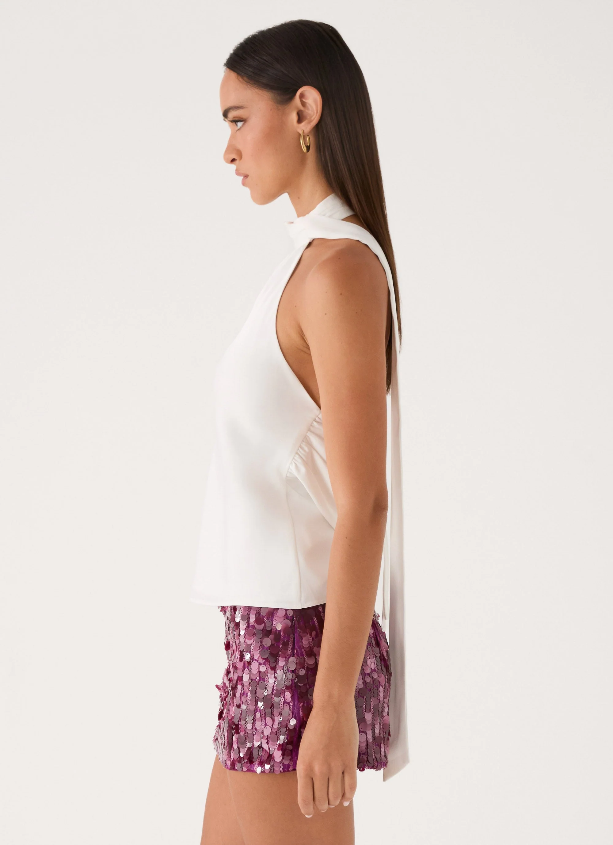 Keena Scarf Top - Ivory - Image 3