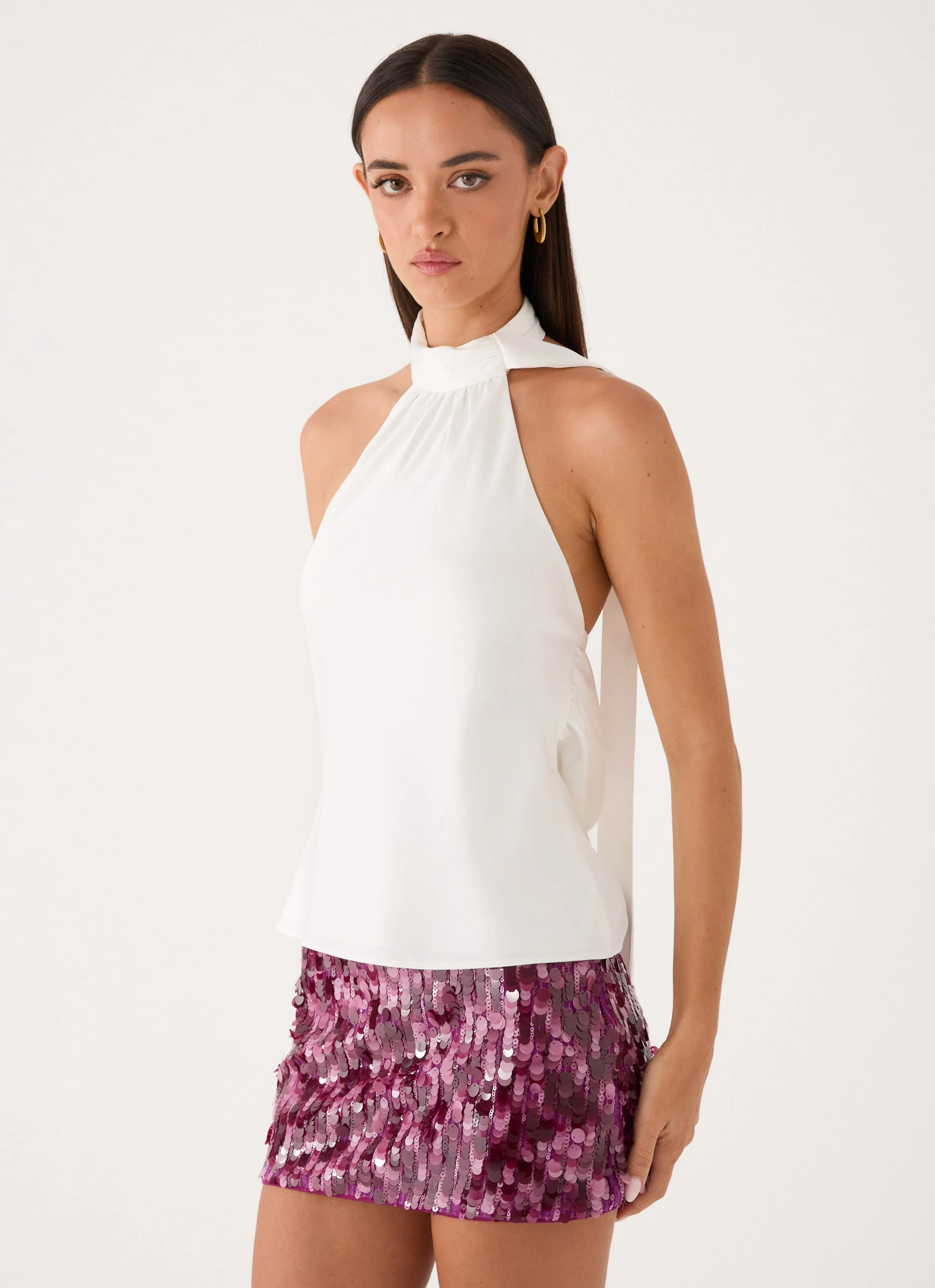 Keena Scarf Top - Ivory - Image 6