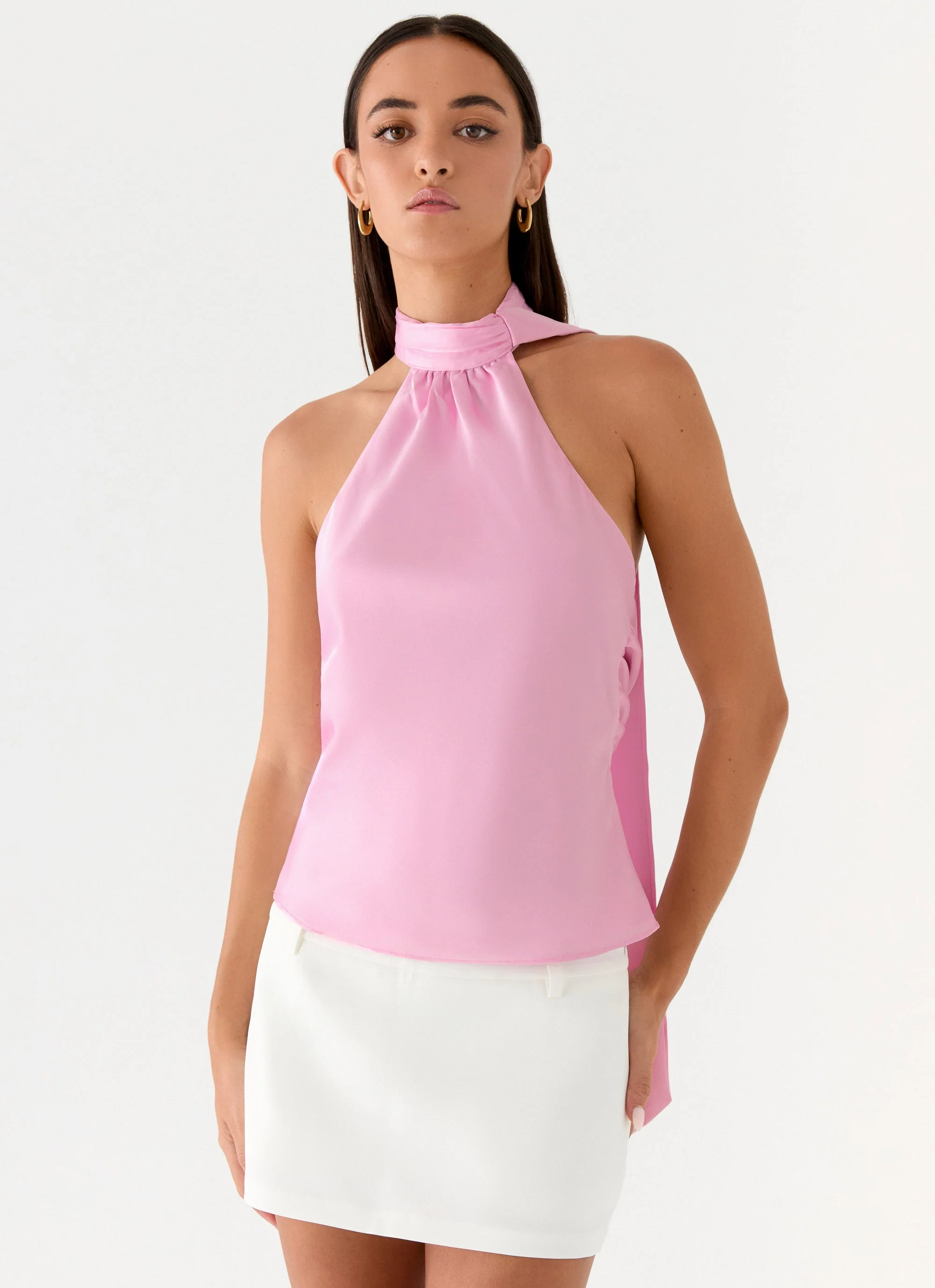Keena Scarf Top - Pink - Image 4