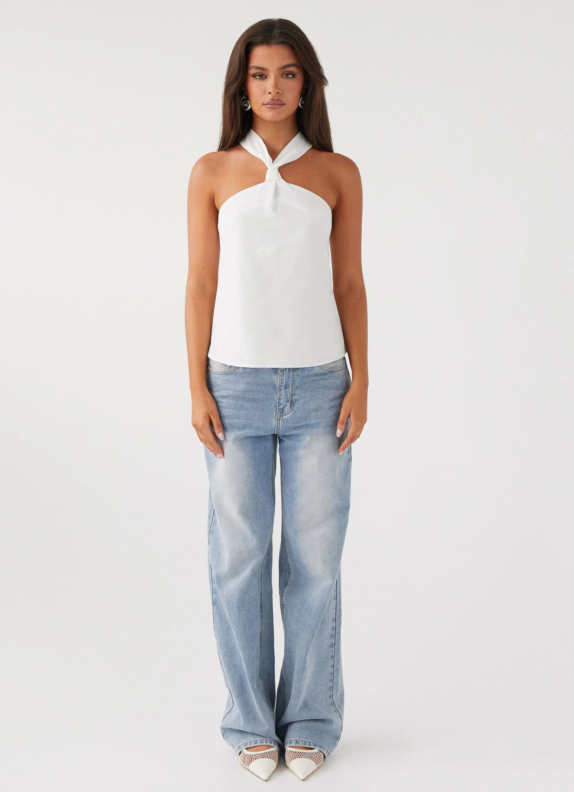 Keira Linen Top - White - Image 2