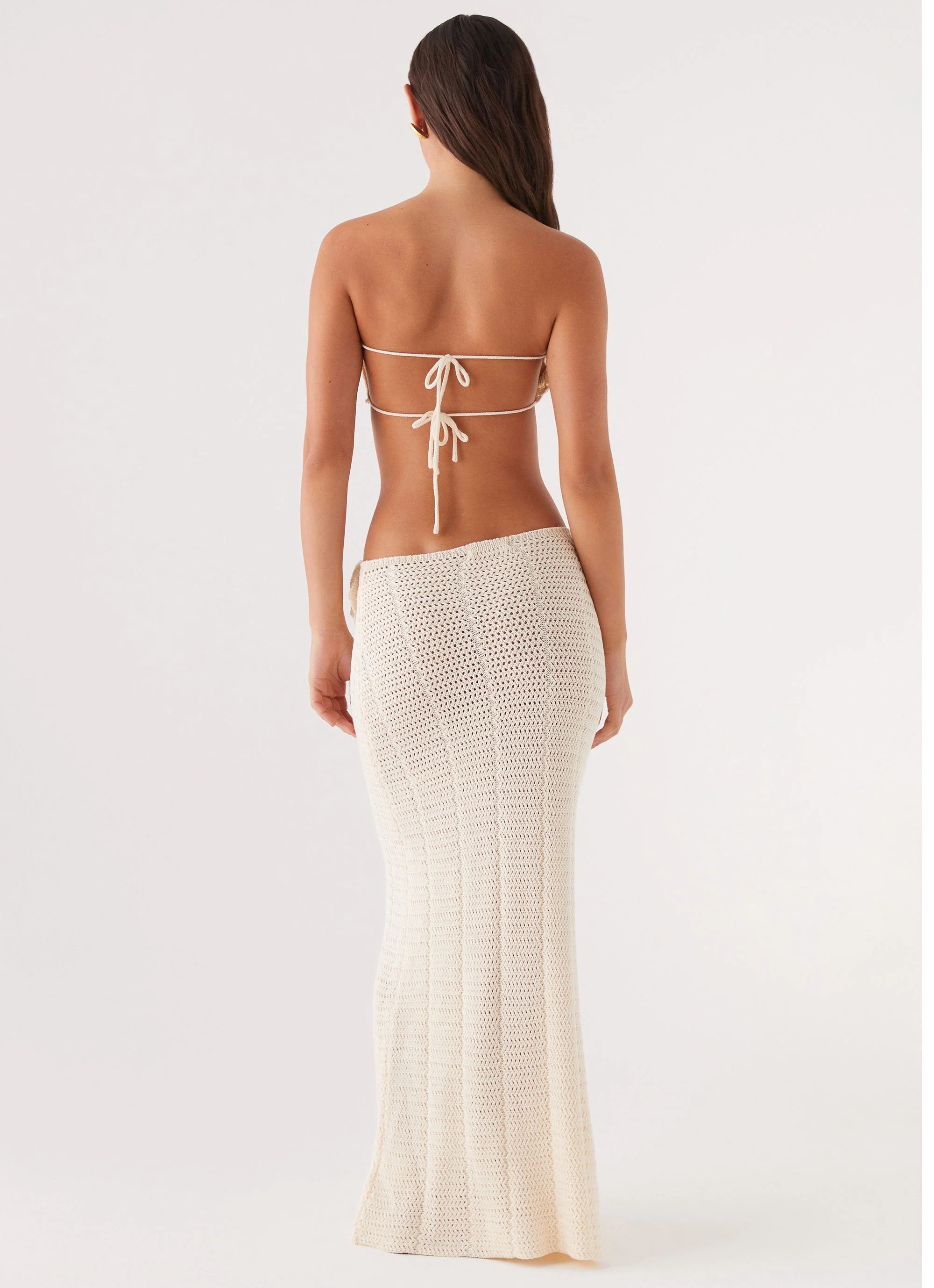 Kelcie Rose Crochet Maxi Skirt - Ivory - Image 4