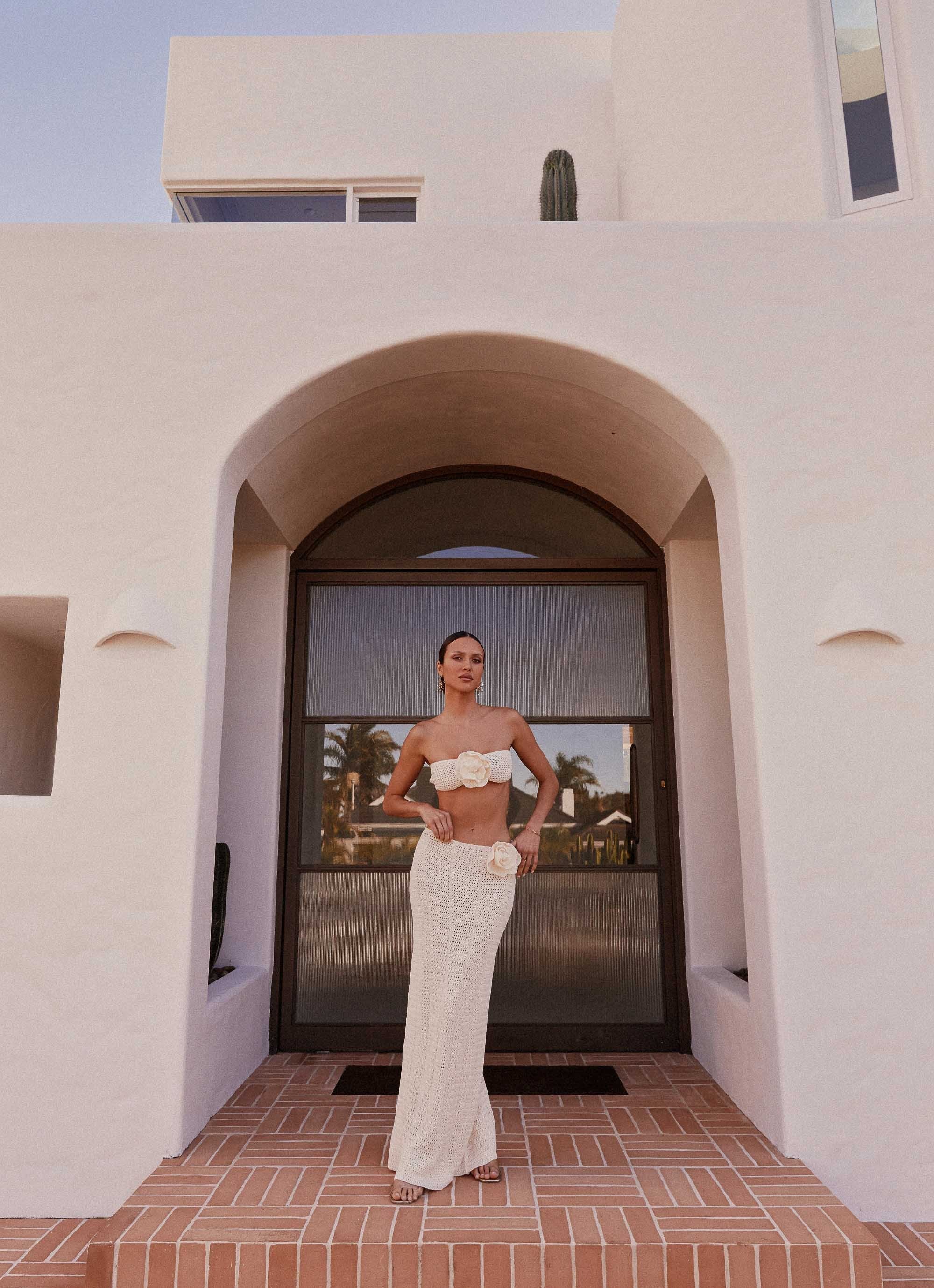 Kelcie Rose Crochet Maxi Skirt - Ivory - Image 6