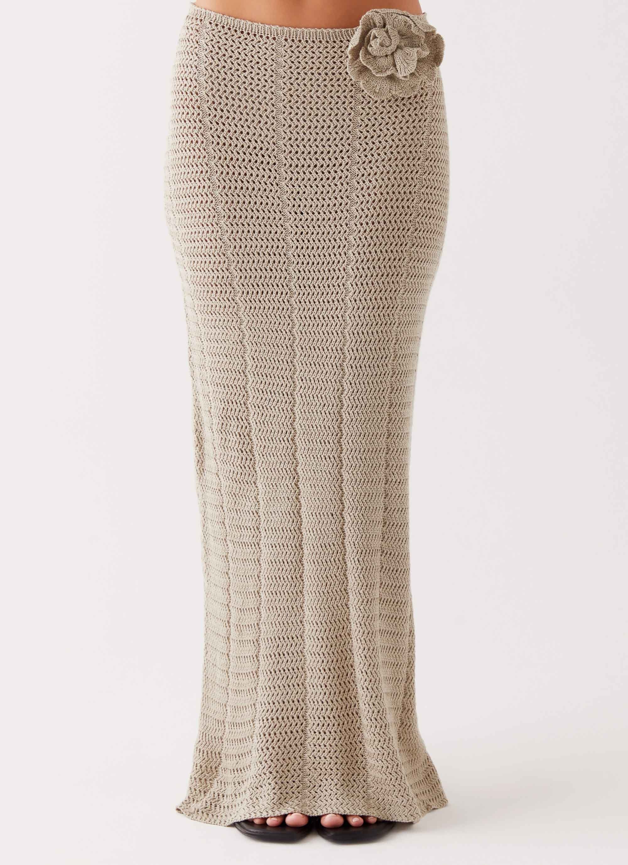 Kelcie Rose Crochet Maxi Skirt - Sage - Image 5