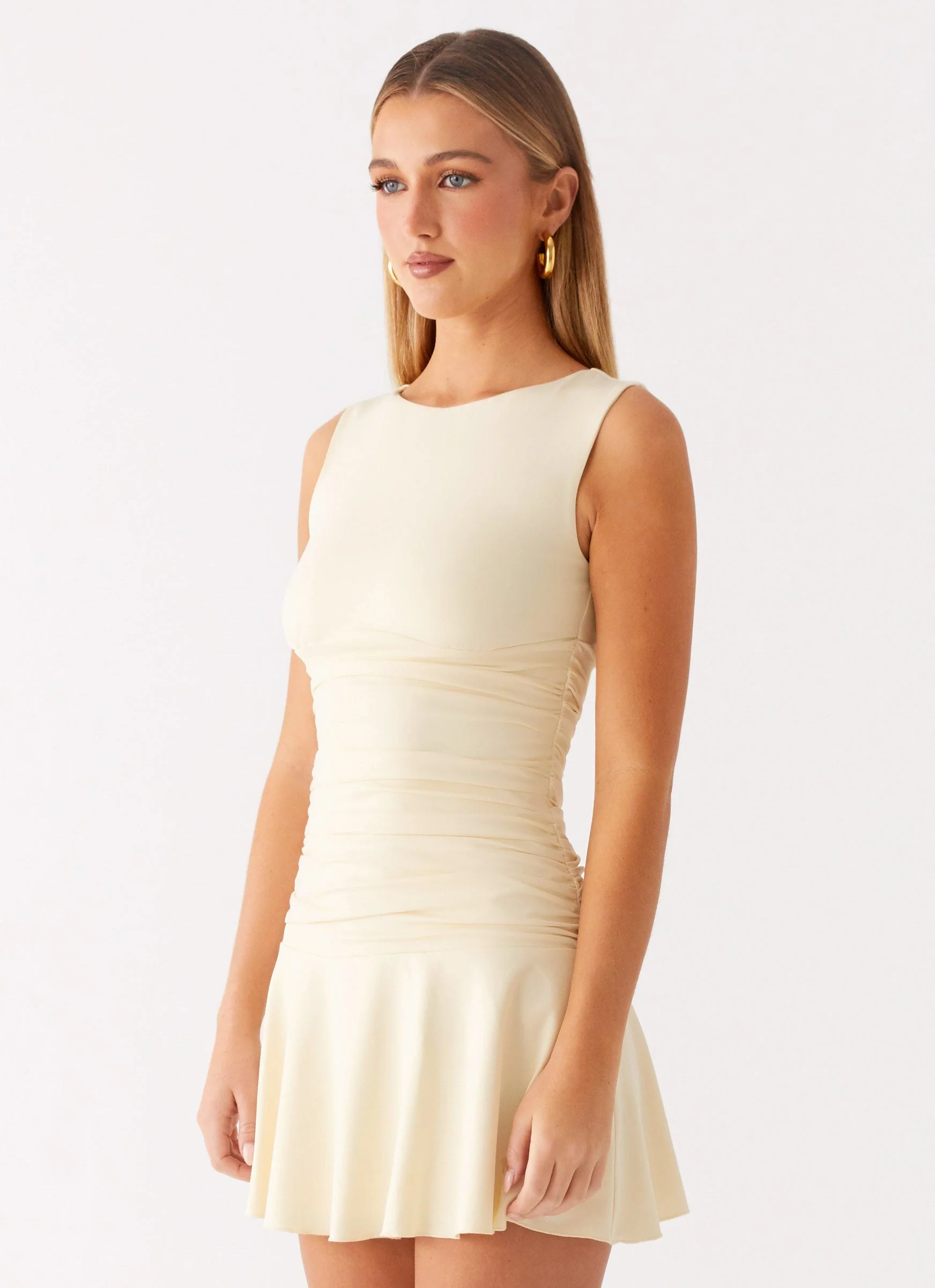 Kelda Mini Dress - Yellow - Image 3