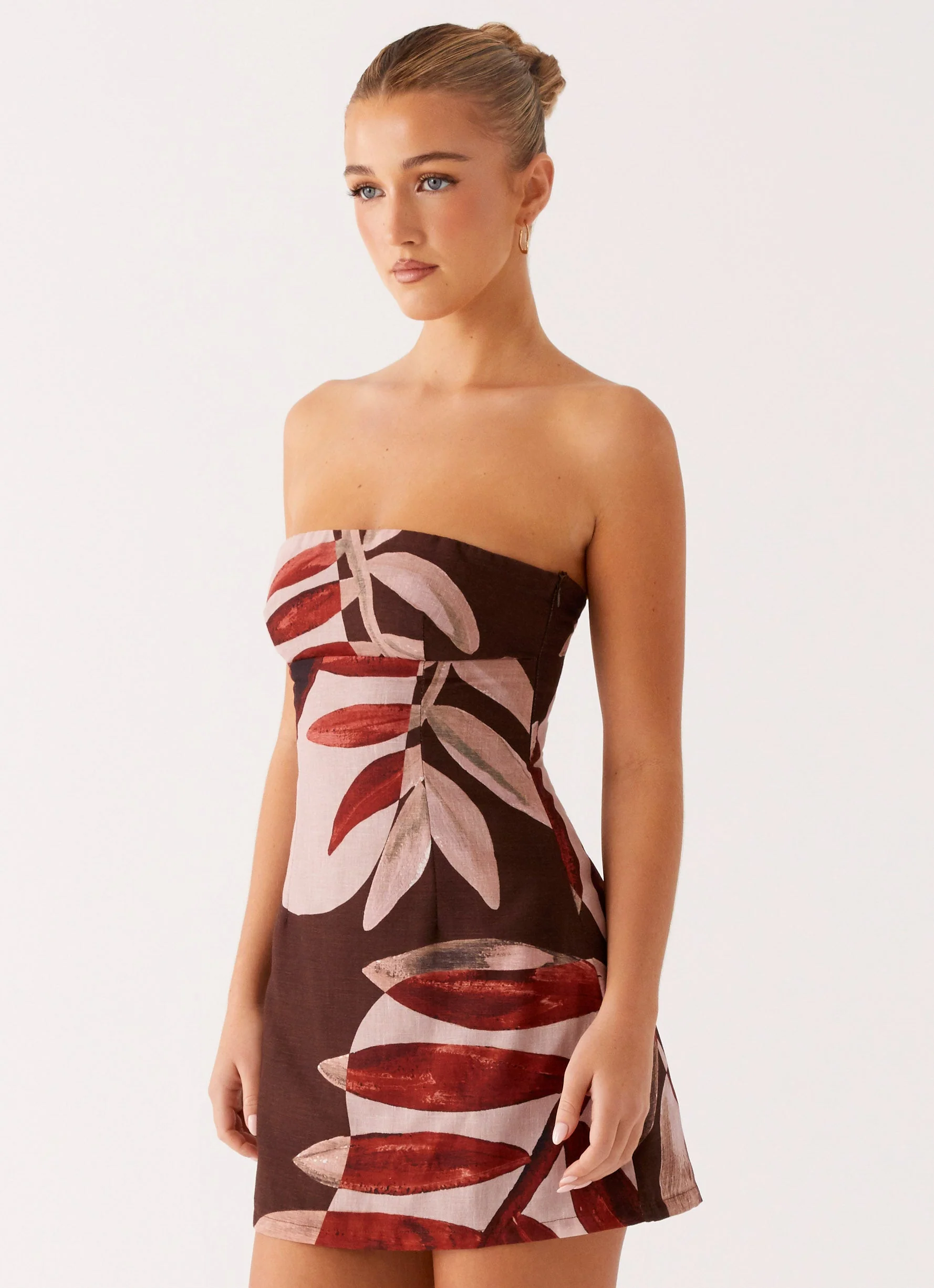 Kellen Mini Dress - Cinnamon Palm - Image 3