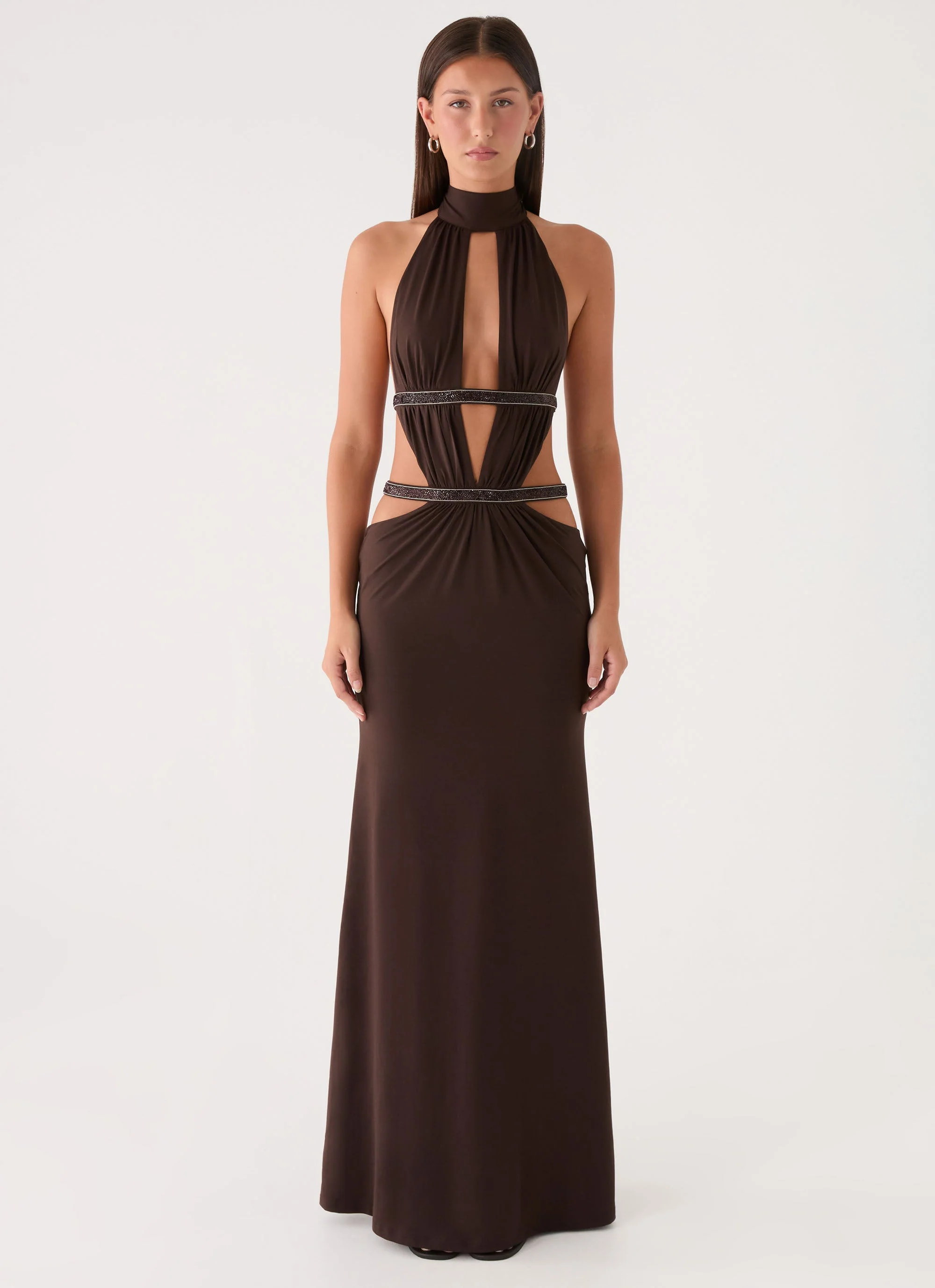 Kendrah Maxi Dress - Chocolate - Image 4