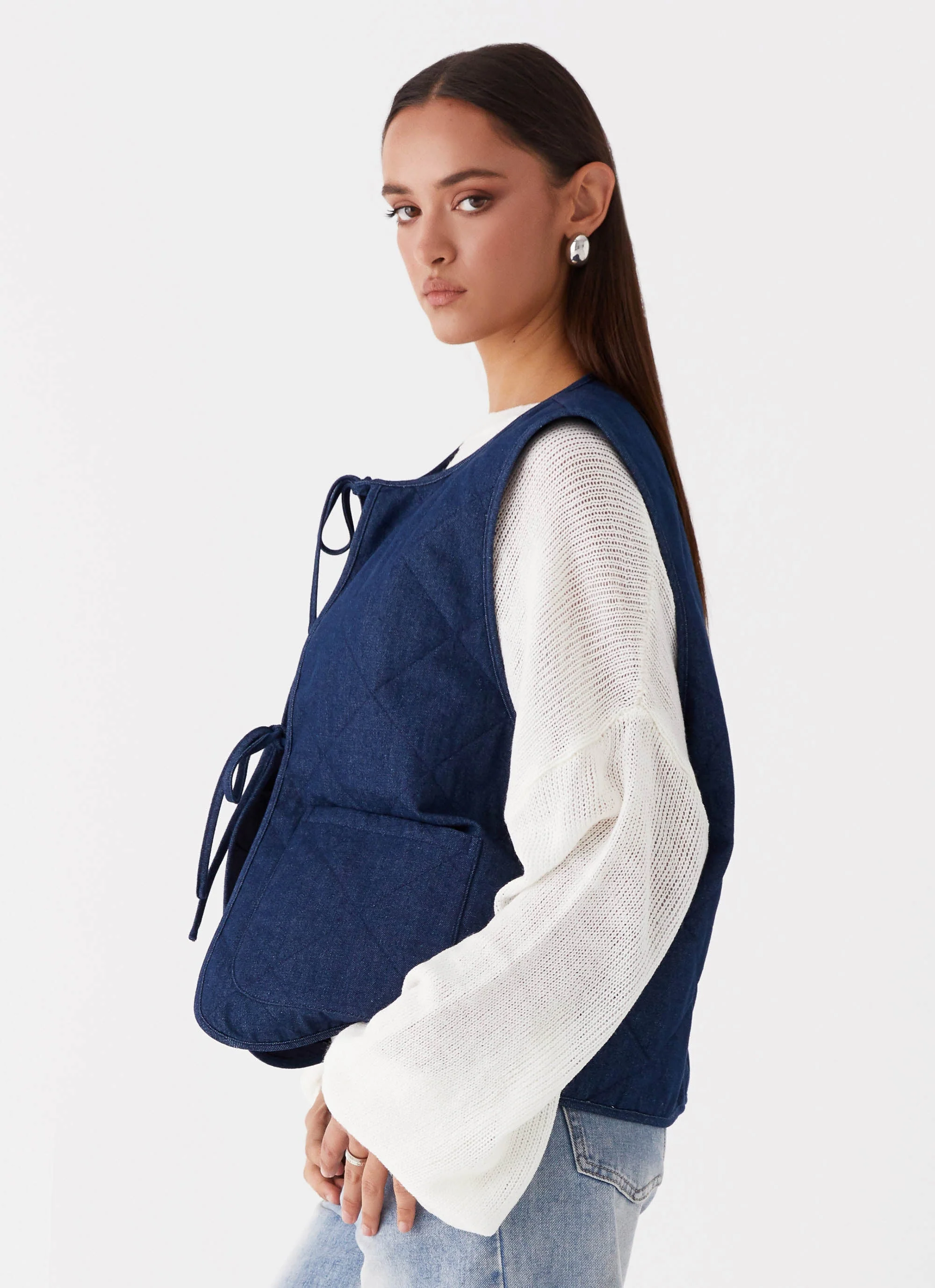 Kennedy Denim Vest - Indigo - Image 4