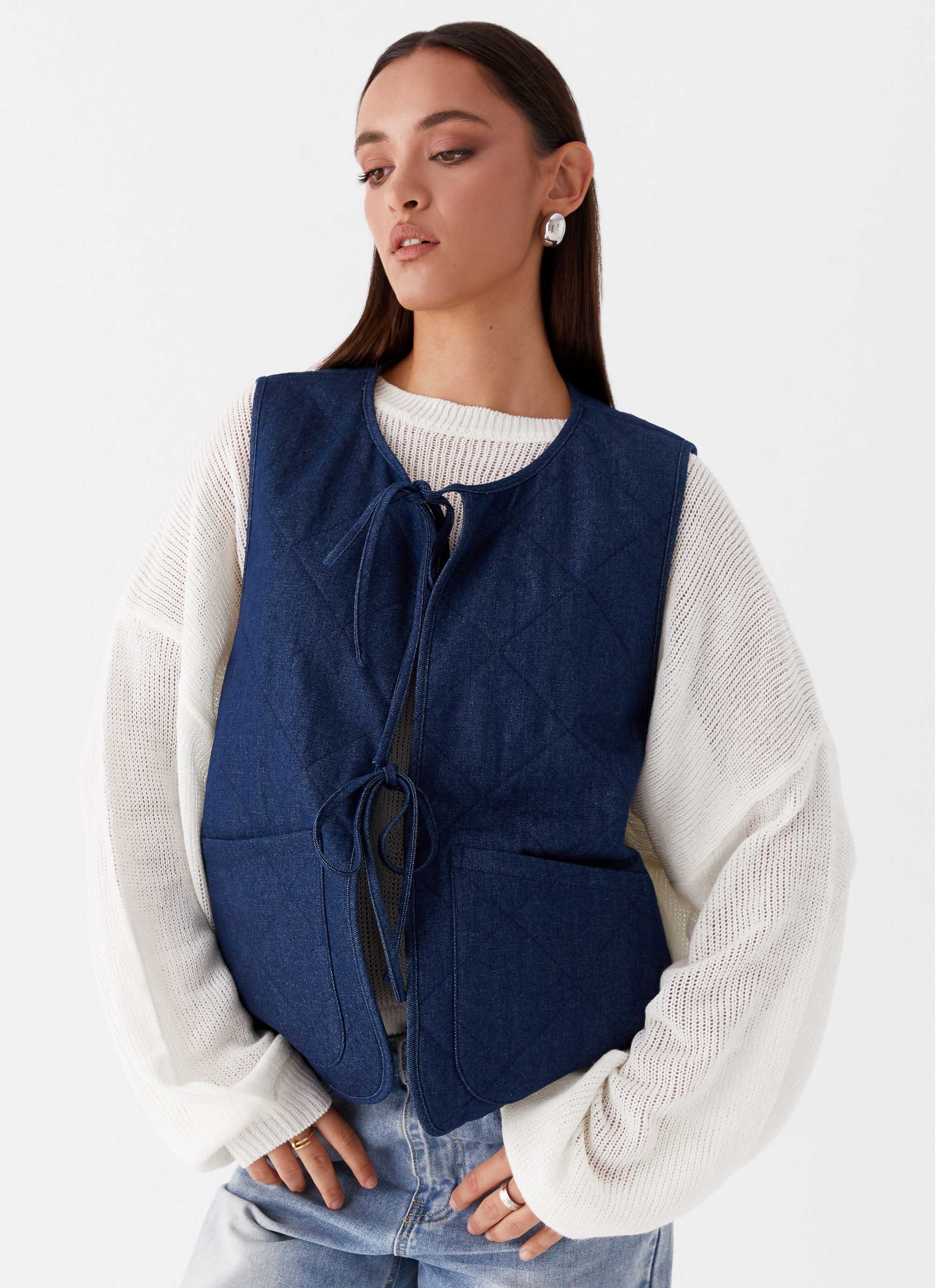 Kennedy Denim Vest - Indigo - Image 6