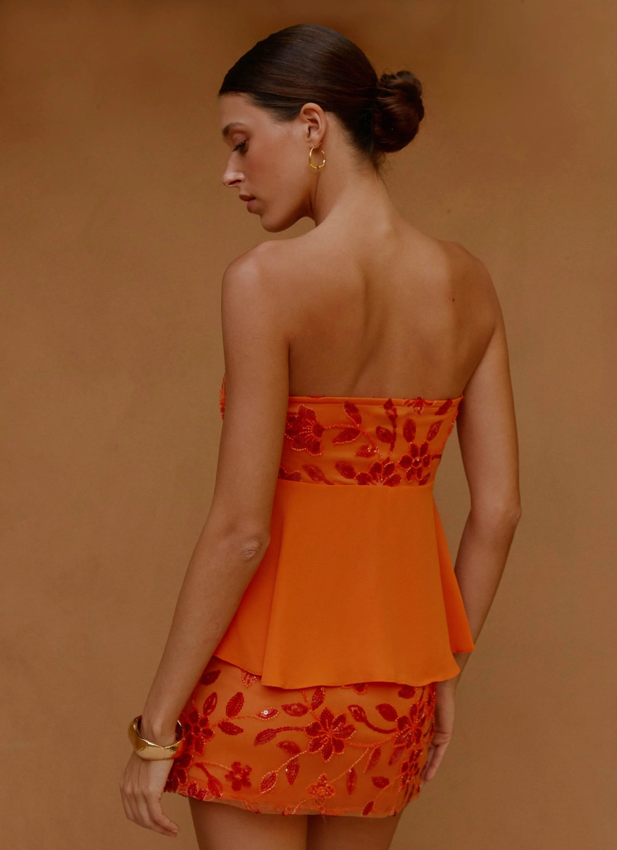 Kenya Beaded Halter Top - Orange - Image 2
