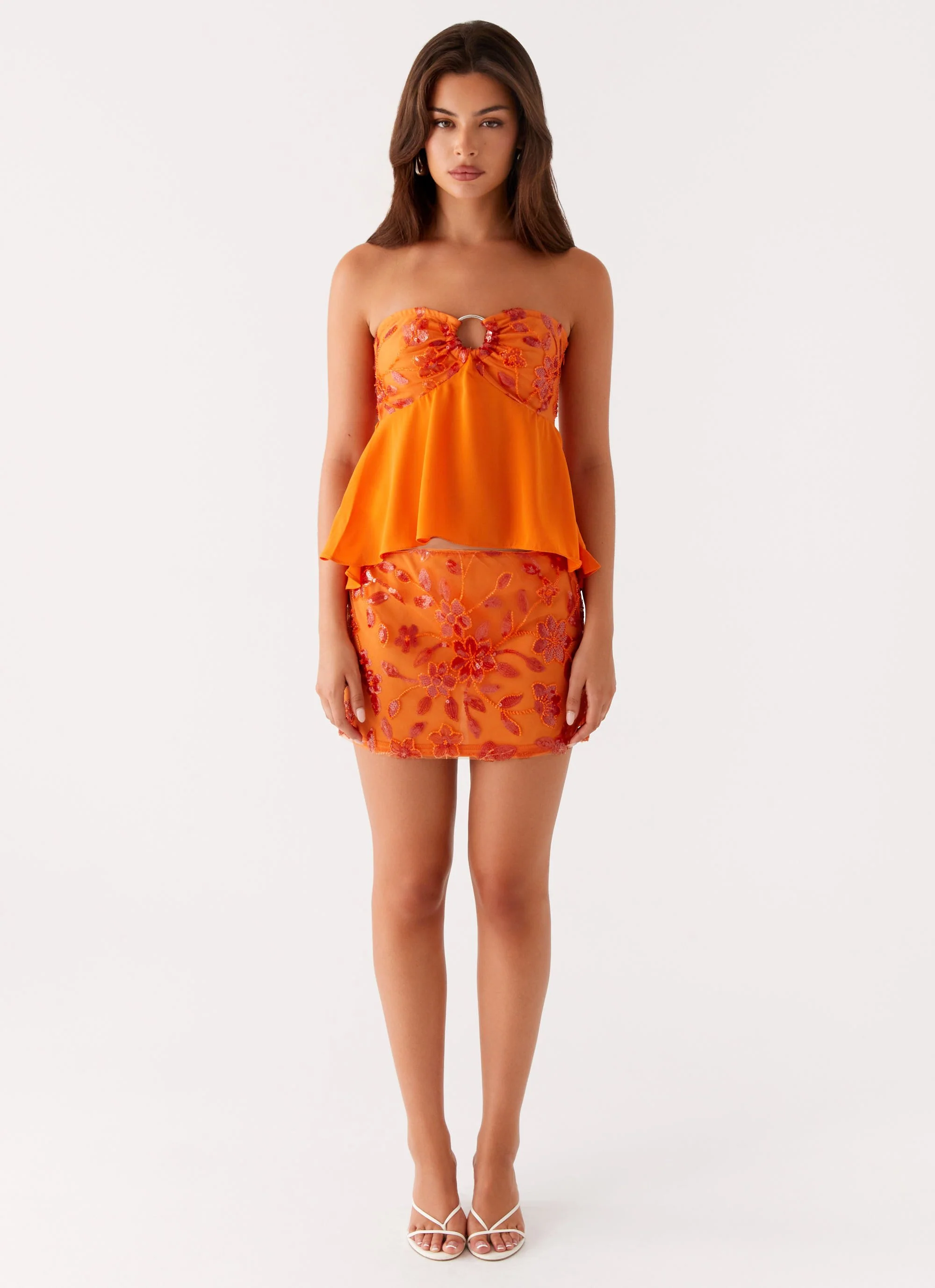 Kenya Beaded Halter Top - Orange - Image 3