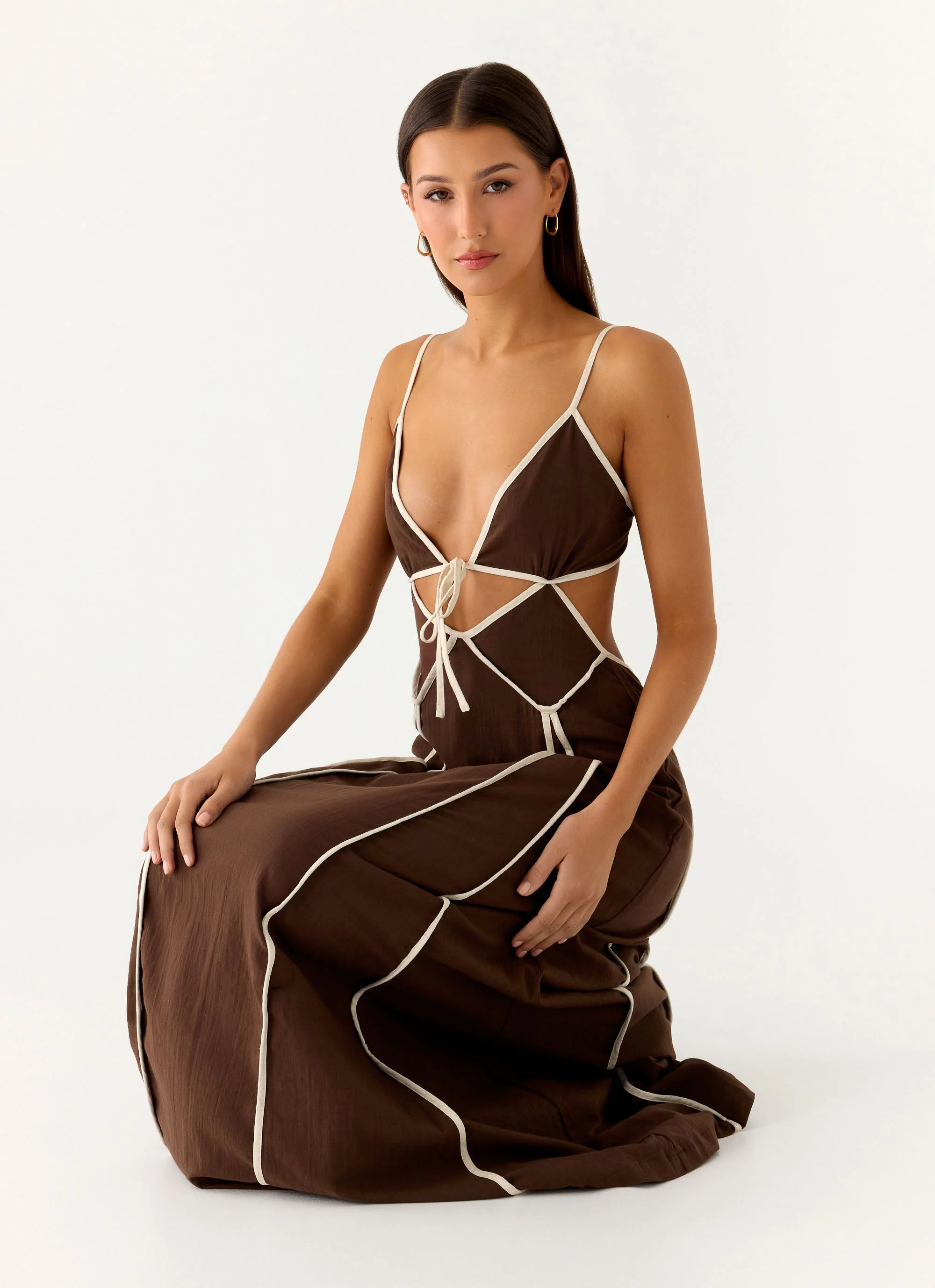 Kerli Maxi Dress - Cool Chocolate - Image 5