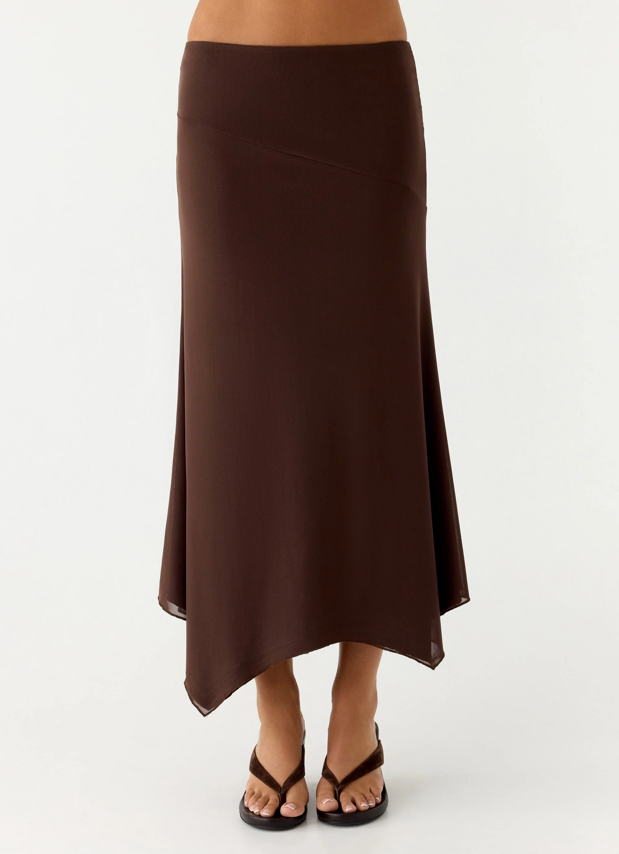 Kerrie Hanky Midi Skirt - Chocolate - Image 4