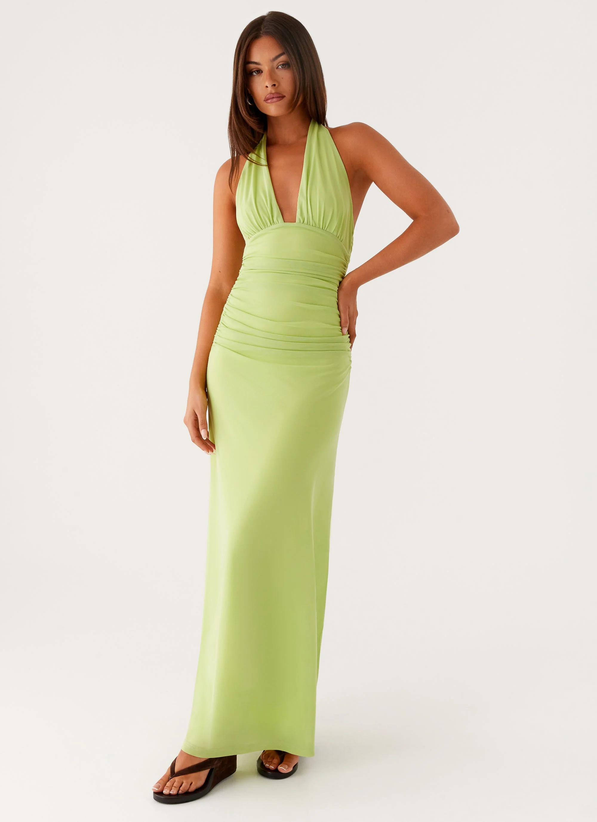 Kerrie Maxi Dress - Lime - Image 2