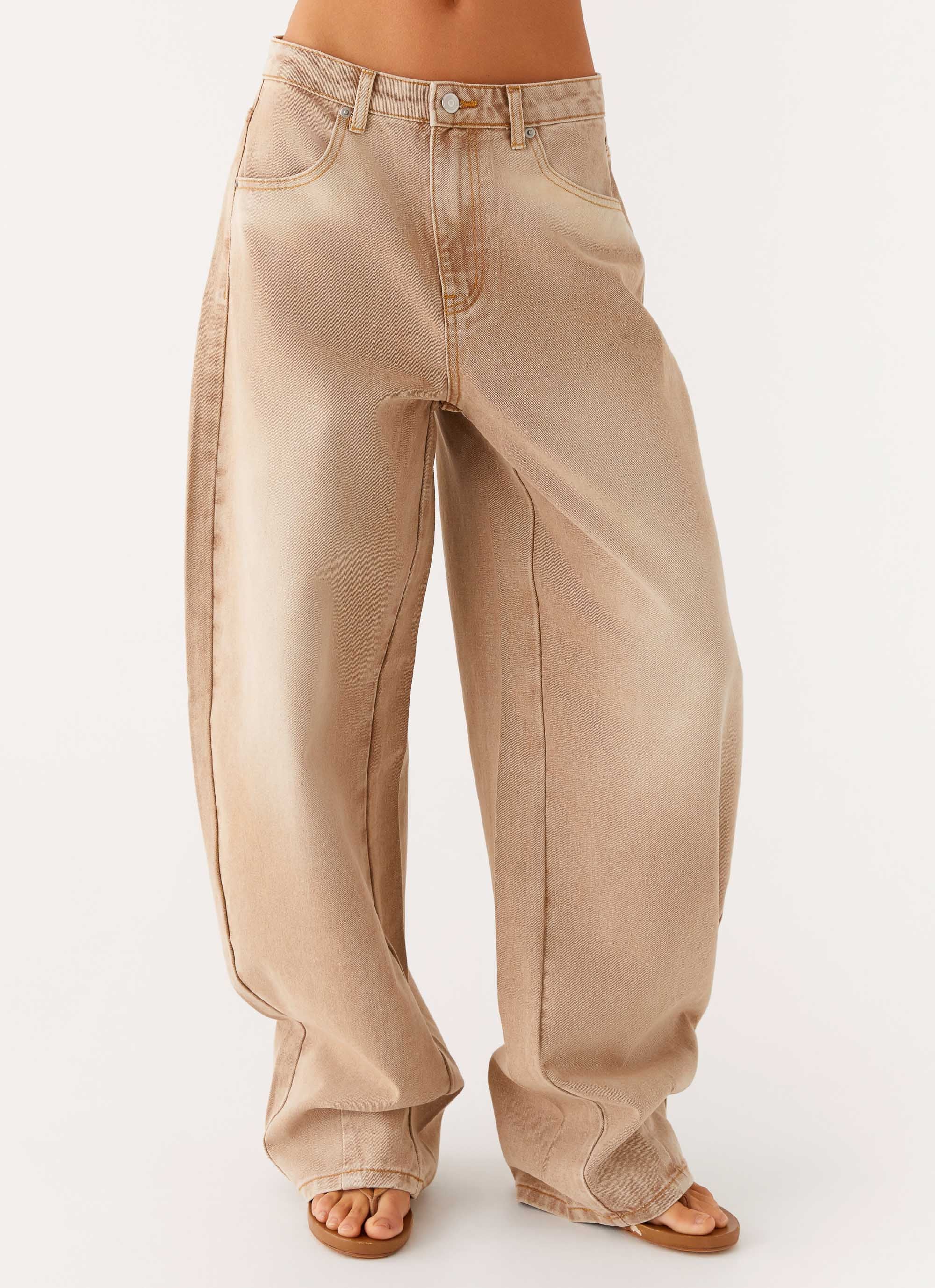 Khalil Baggy Jeans - Tan - Image 2