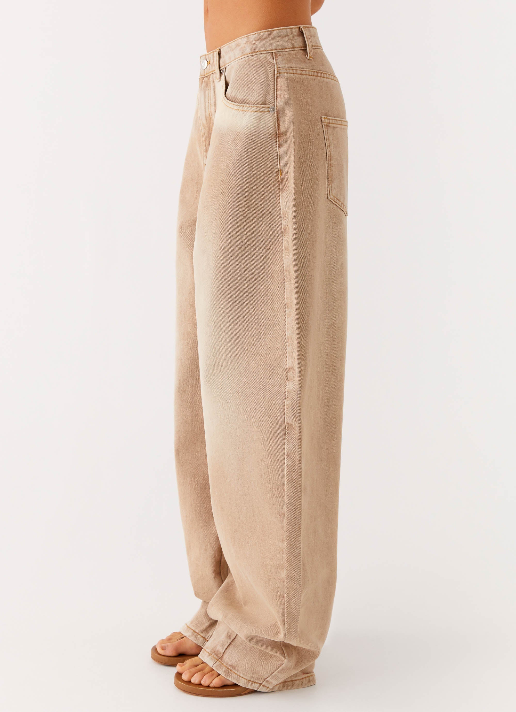 Khalil Baggy Jeans - Tan - Image 3