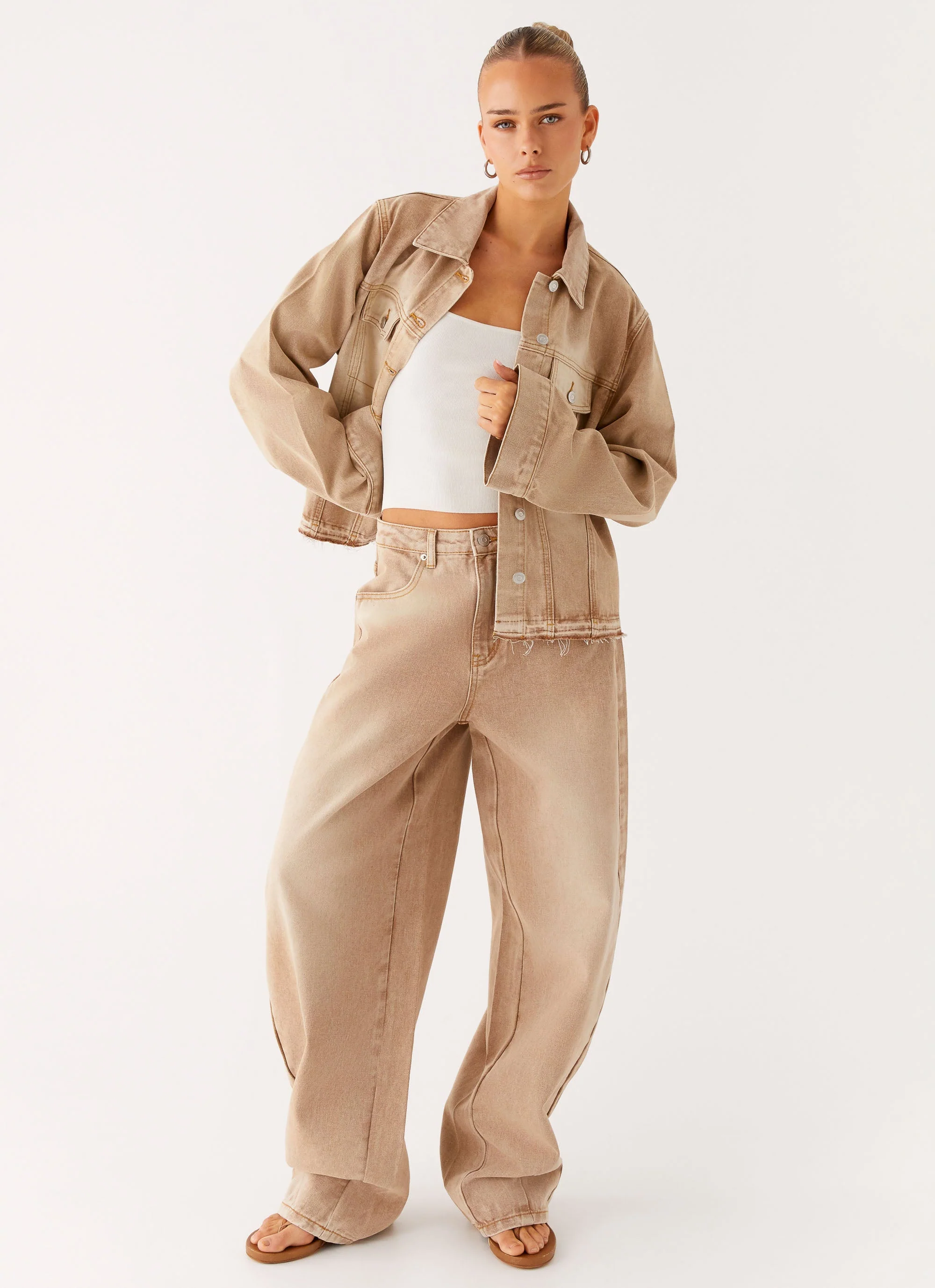 Khalil Baggy Jeans - Tan - Image 5