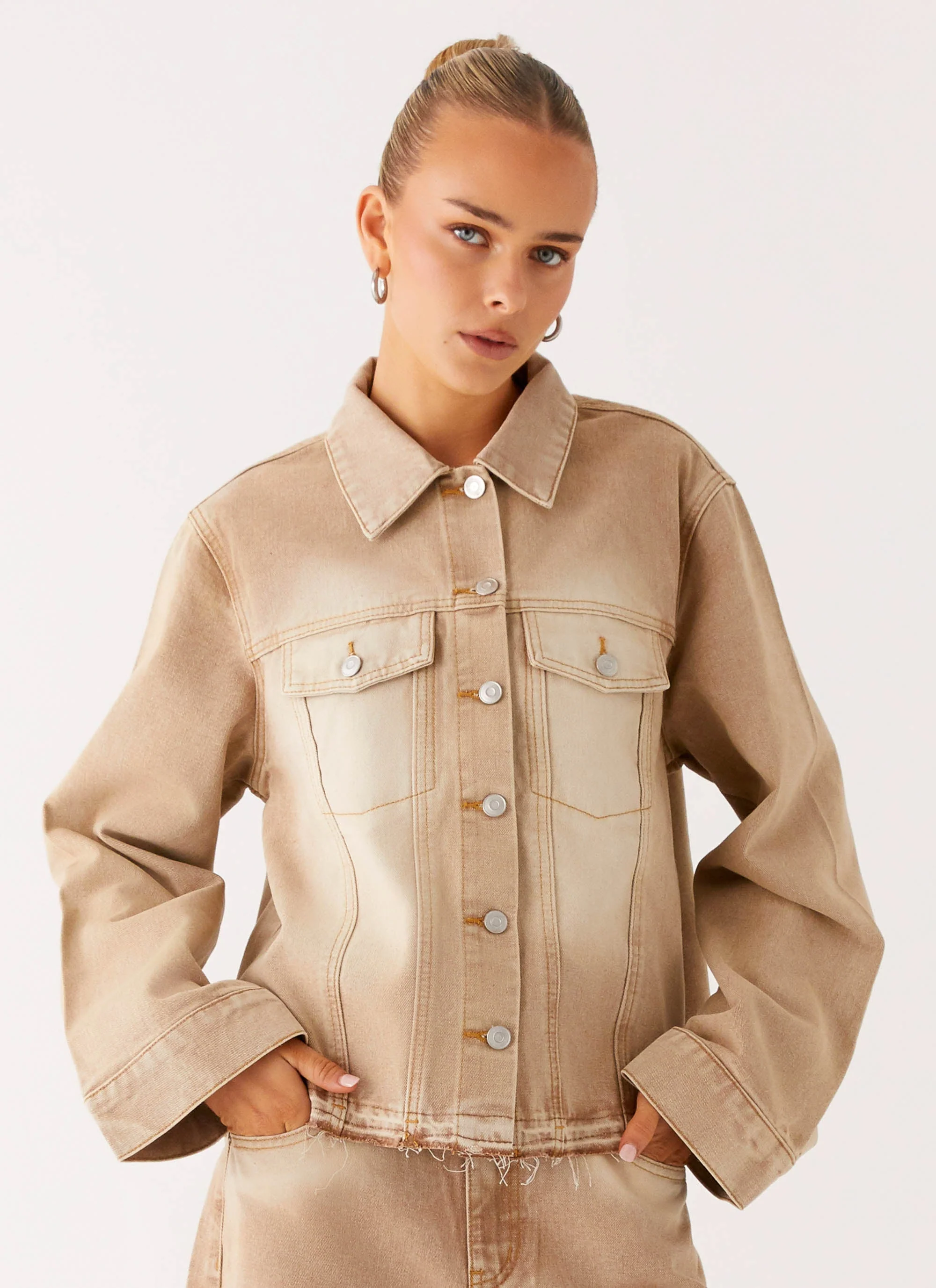 Khalil Denim Jacket - Tan - Image 4