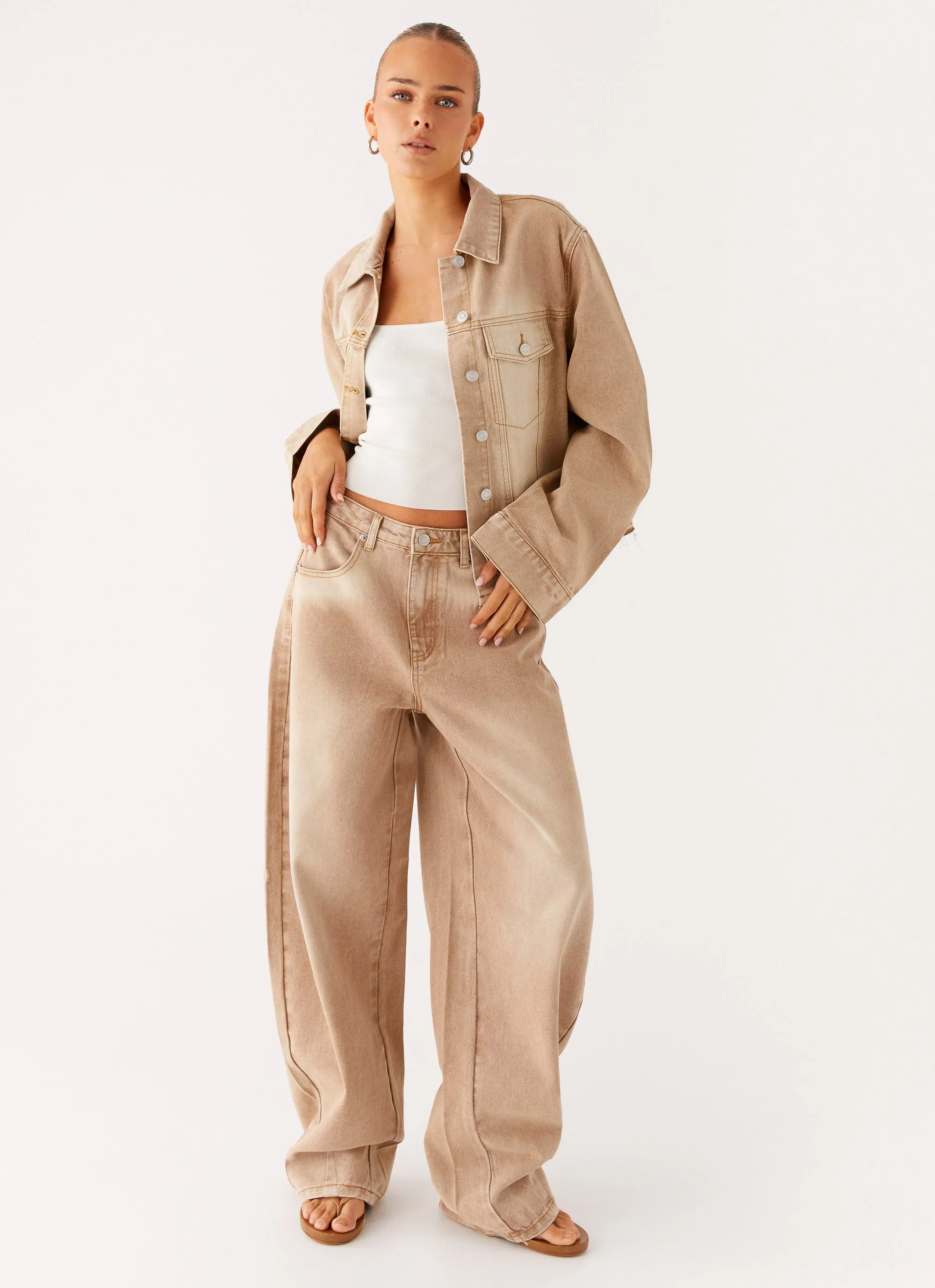 Khalil Denim Jacket - Tan - Image 5