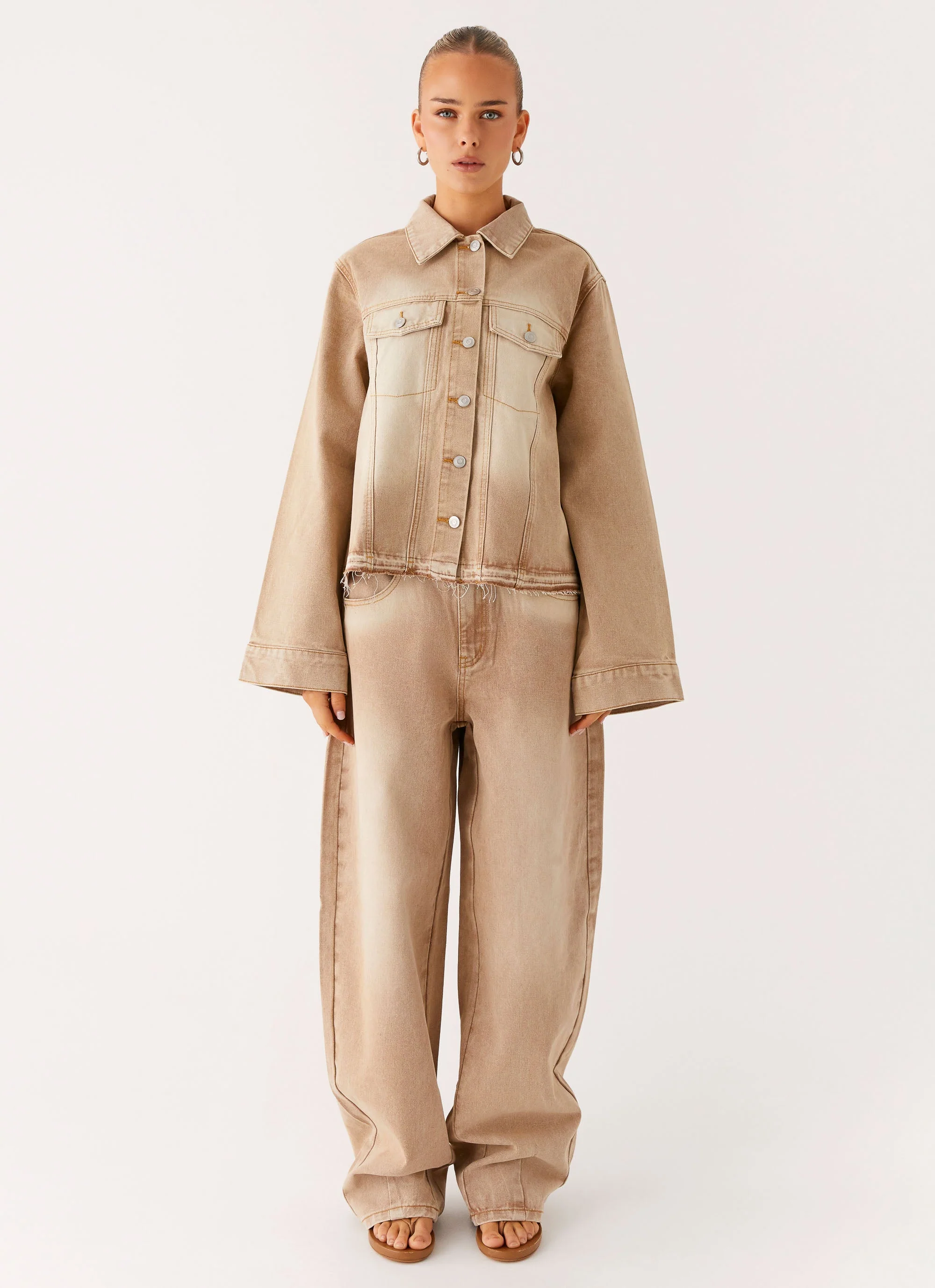 Khalil Denim Jacket - Tan - Image 6