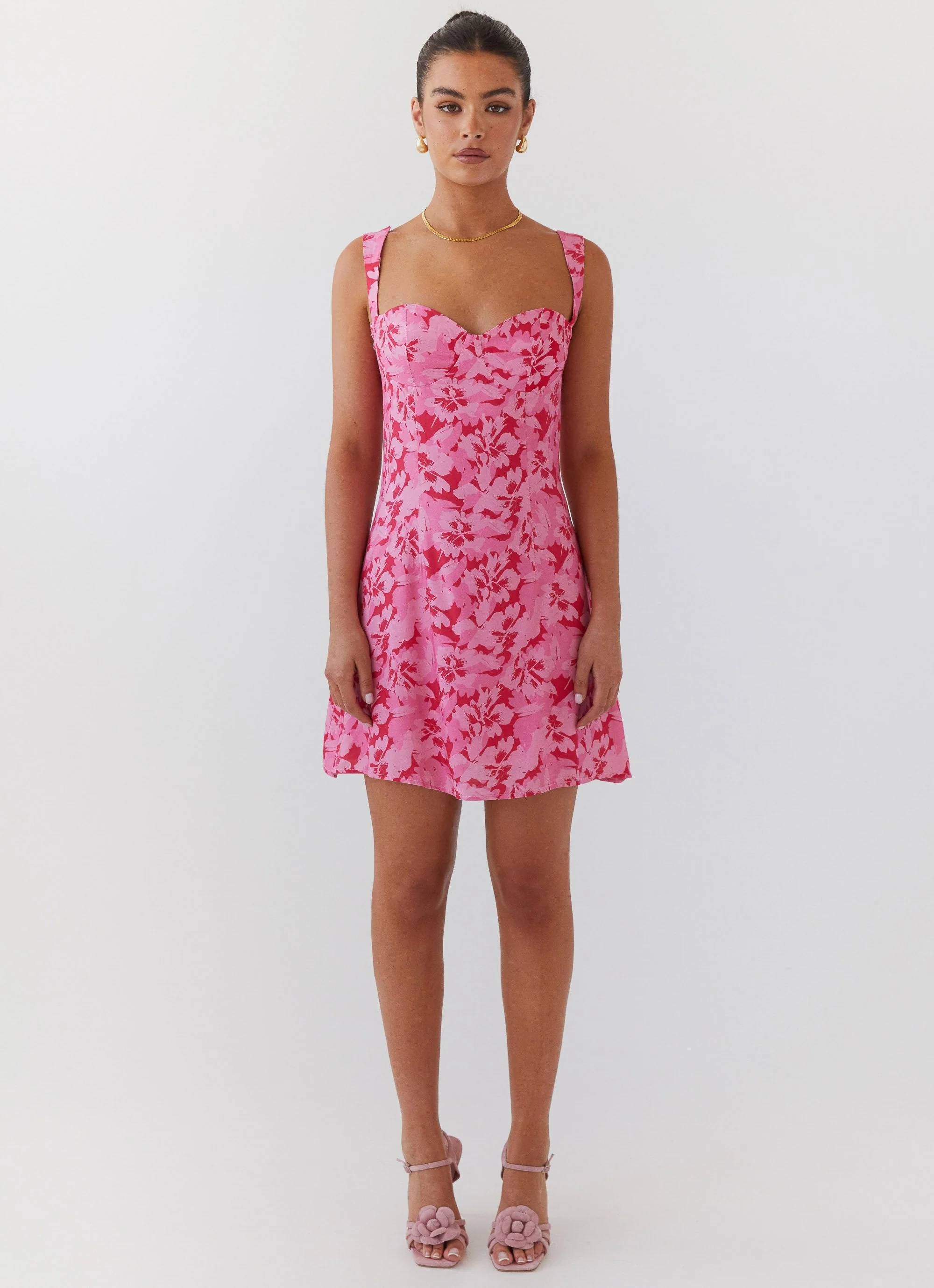 Kiah Bustier Mini Dress - Cherry Blossom - Image 2