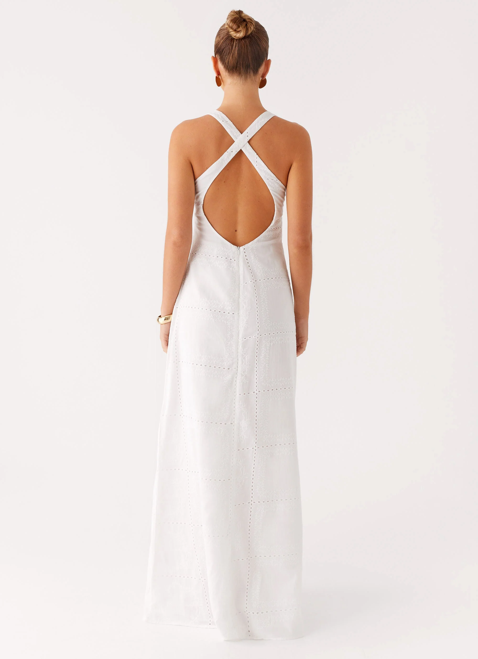Kiana Halter Maxi Dress - White - Image 2