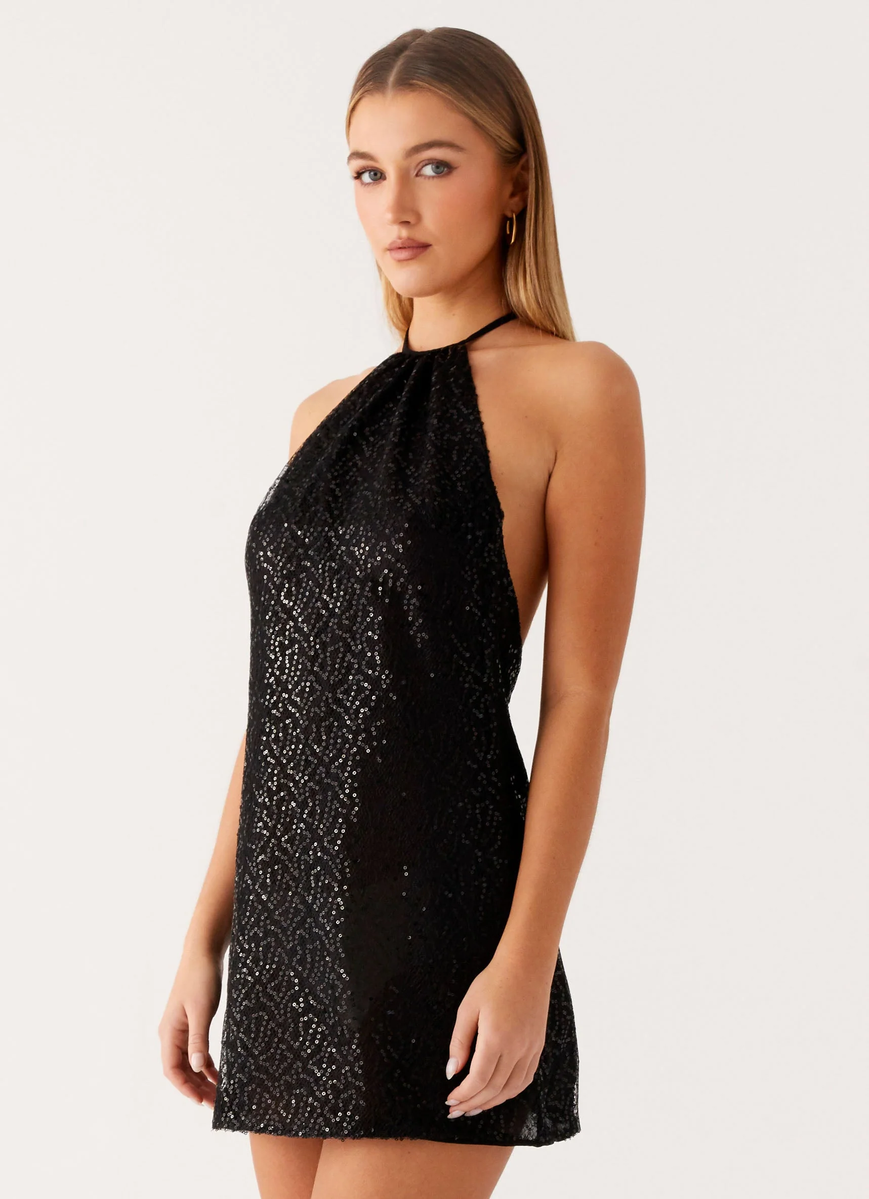 Kingdom Sequin Mini Dress - Black - Image 4