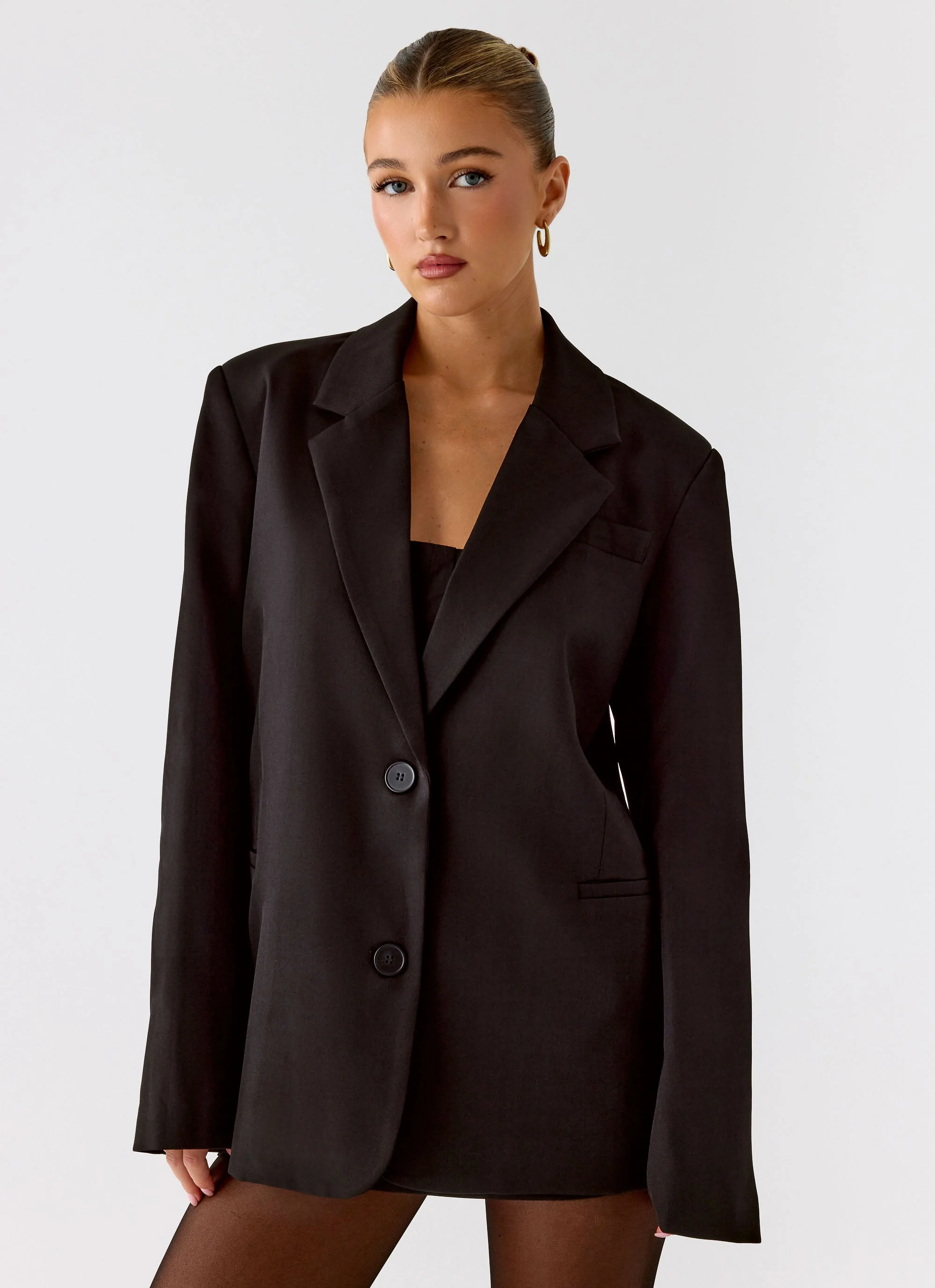 Kingston Oversized Blazer - Black - Image 6