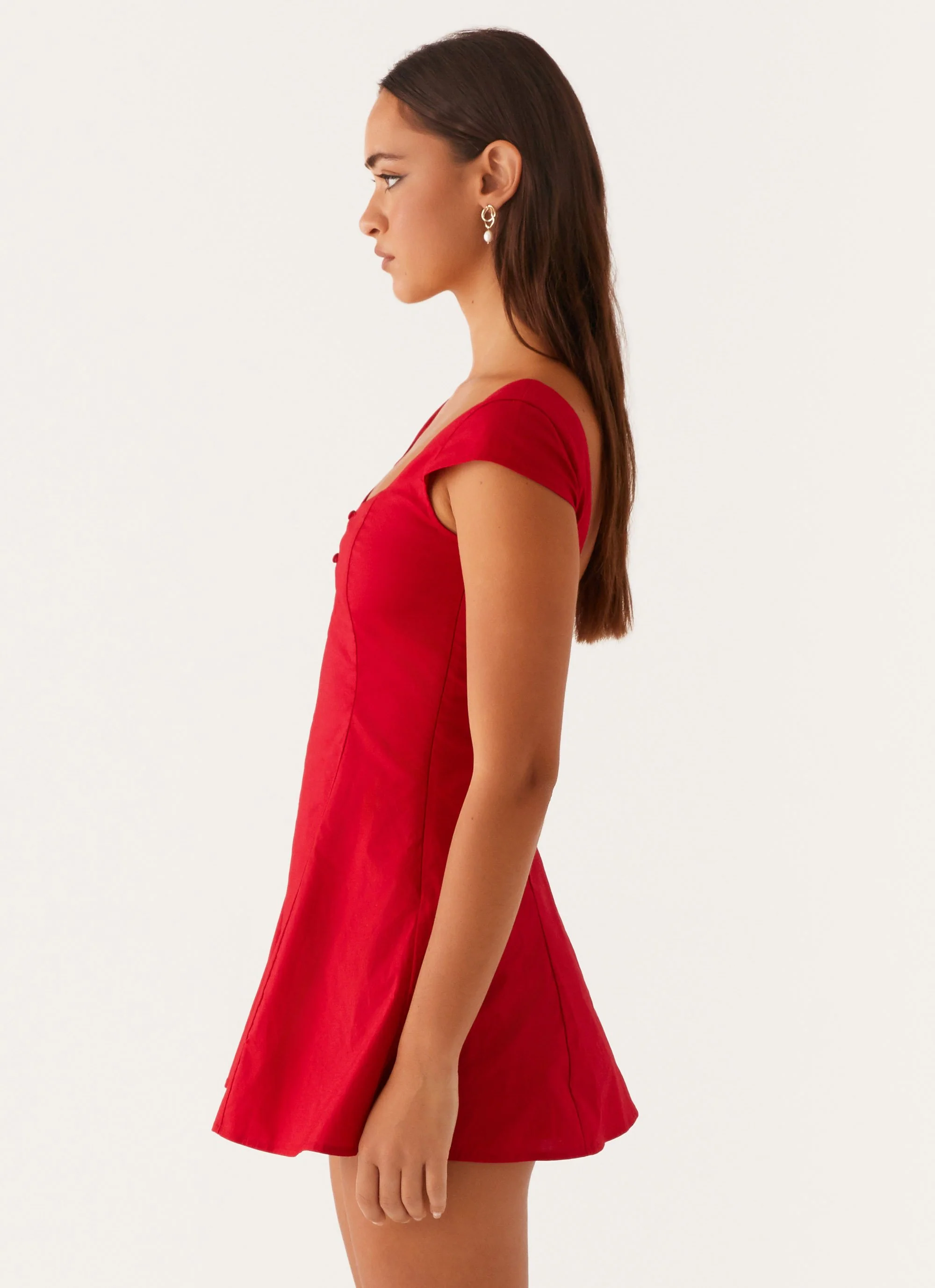 Kinley Mini Dress - Red - Image 3