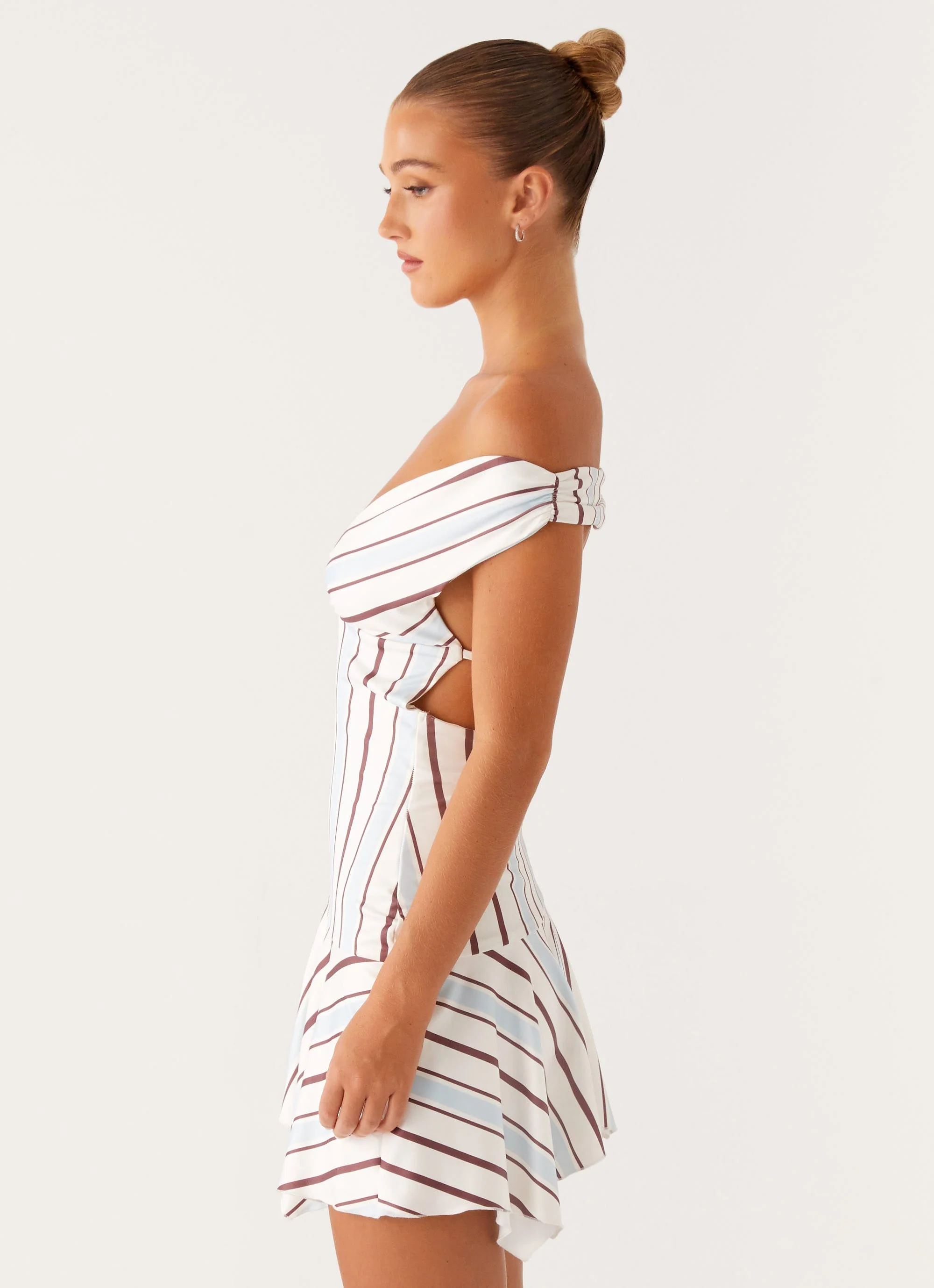 Kirby Mini Dress - Blue Stripe - Image 3