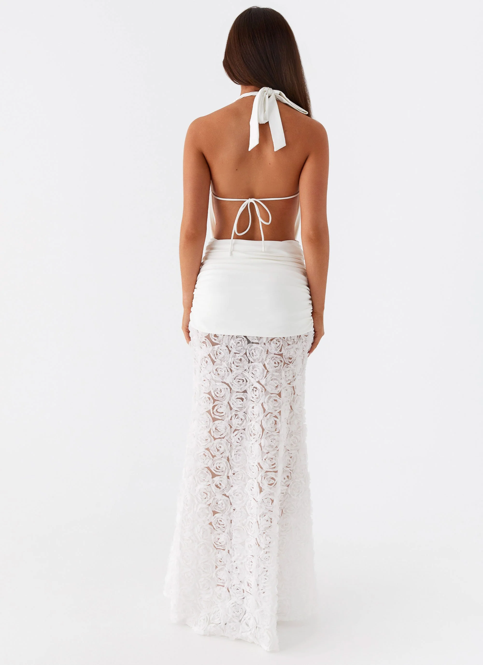 Kita Textured Maxi Dress - White - Image 5