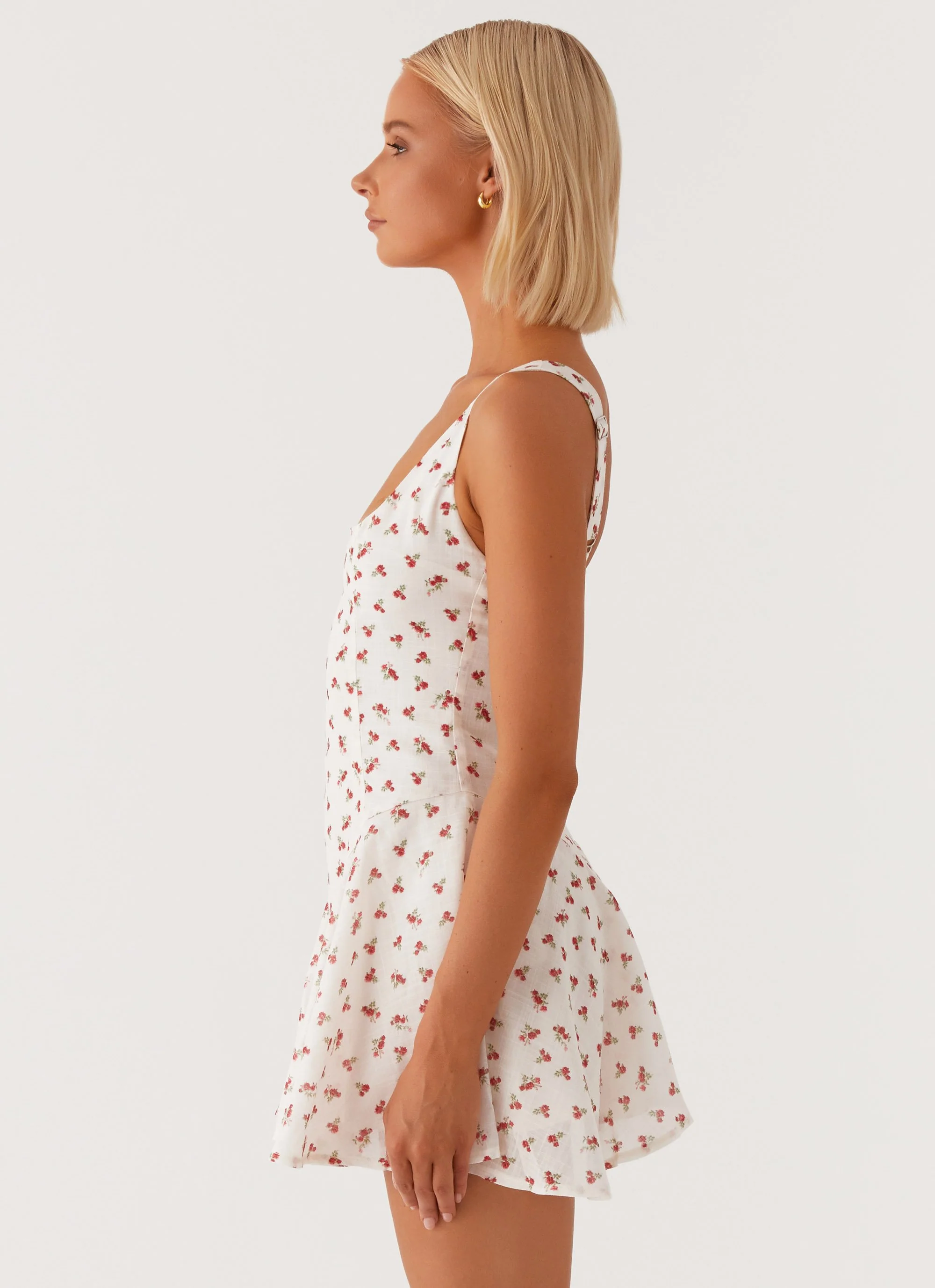 Kiva Mini Dress - Red Ditsy Floral - Image 4