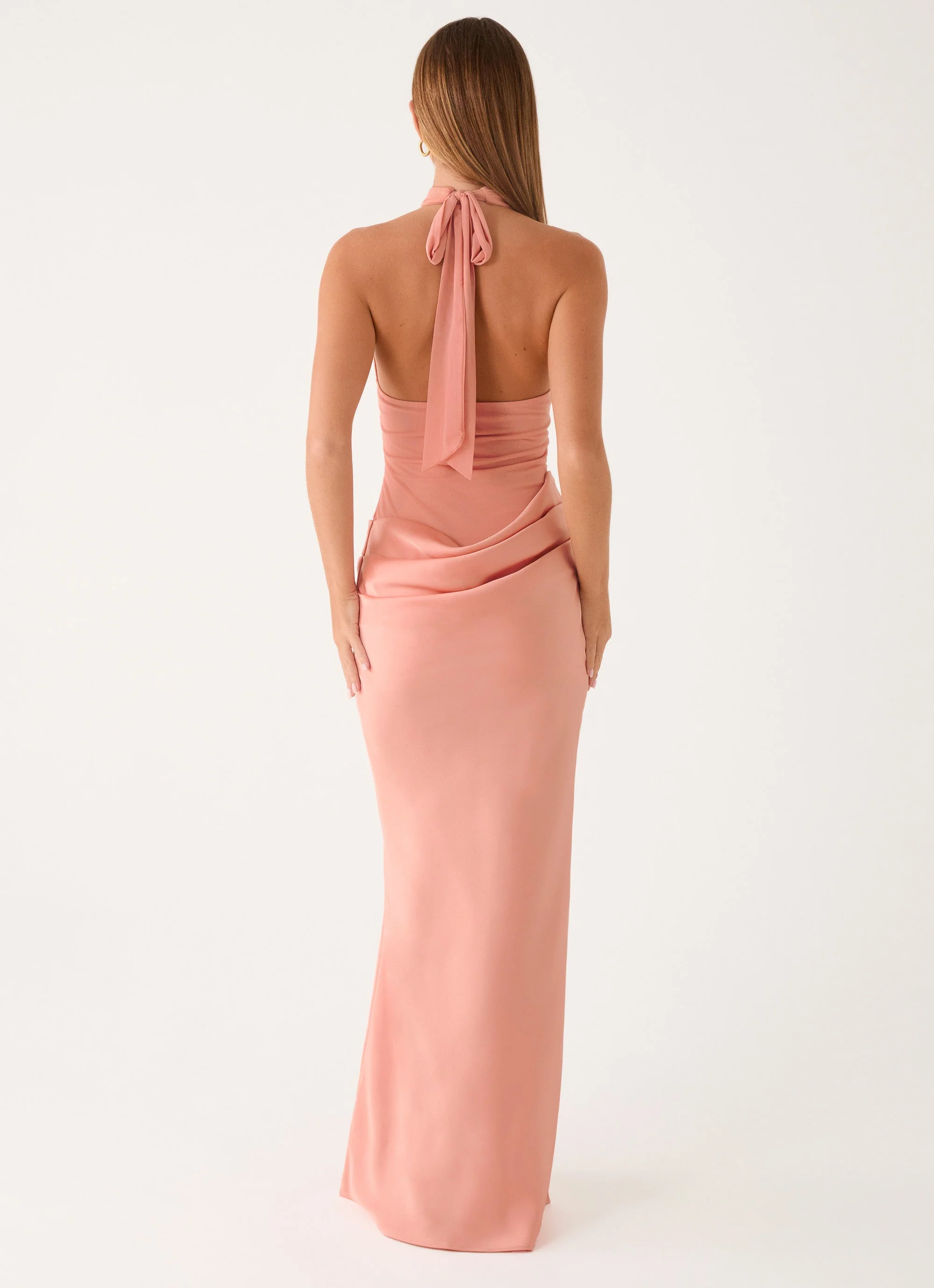 Kiyah Maxi Dress - Peach - Image 3