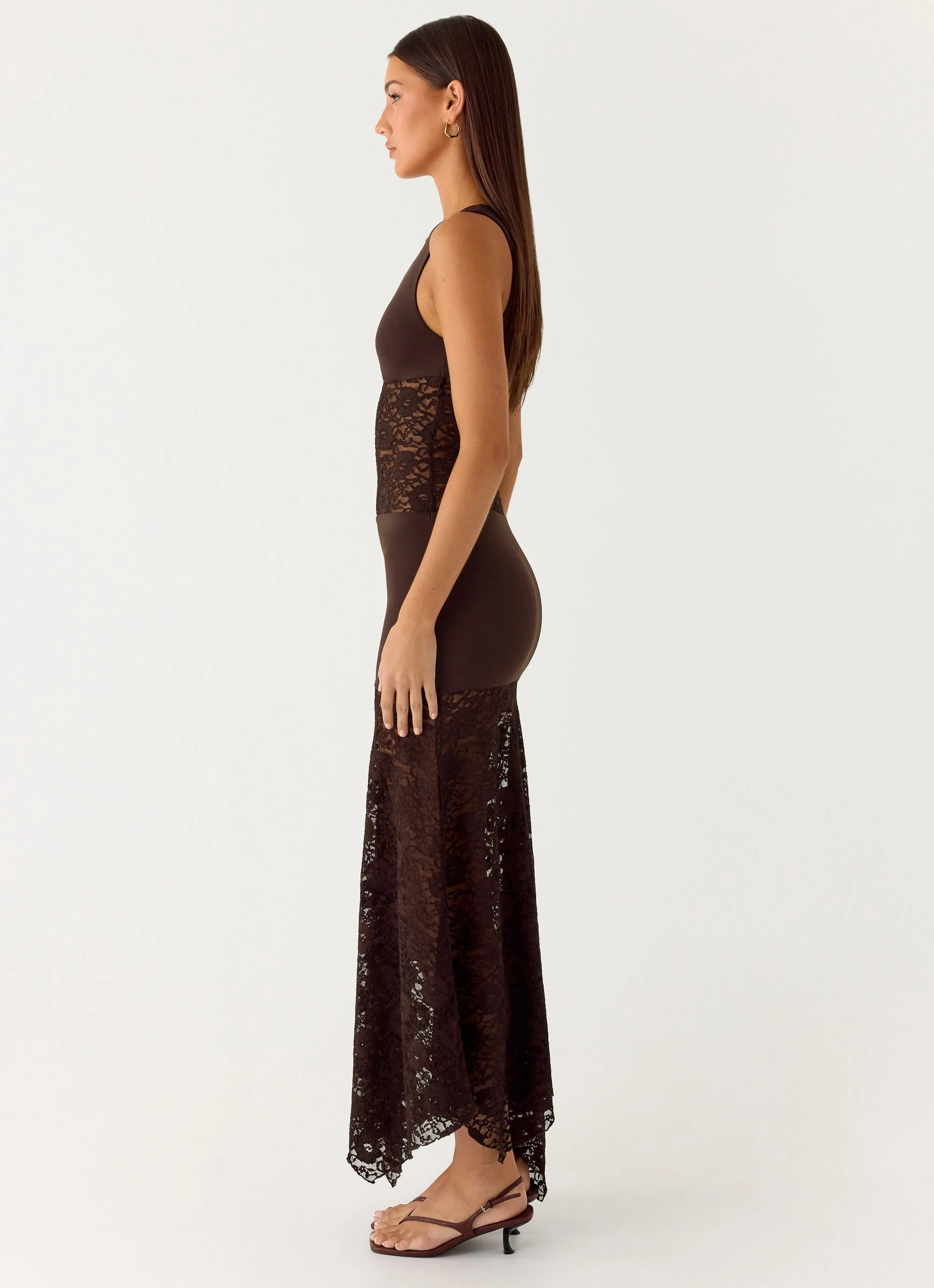 Koka Lace Maxi Dress - Cool Chocolate - Image 2
