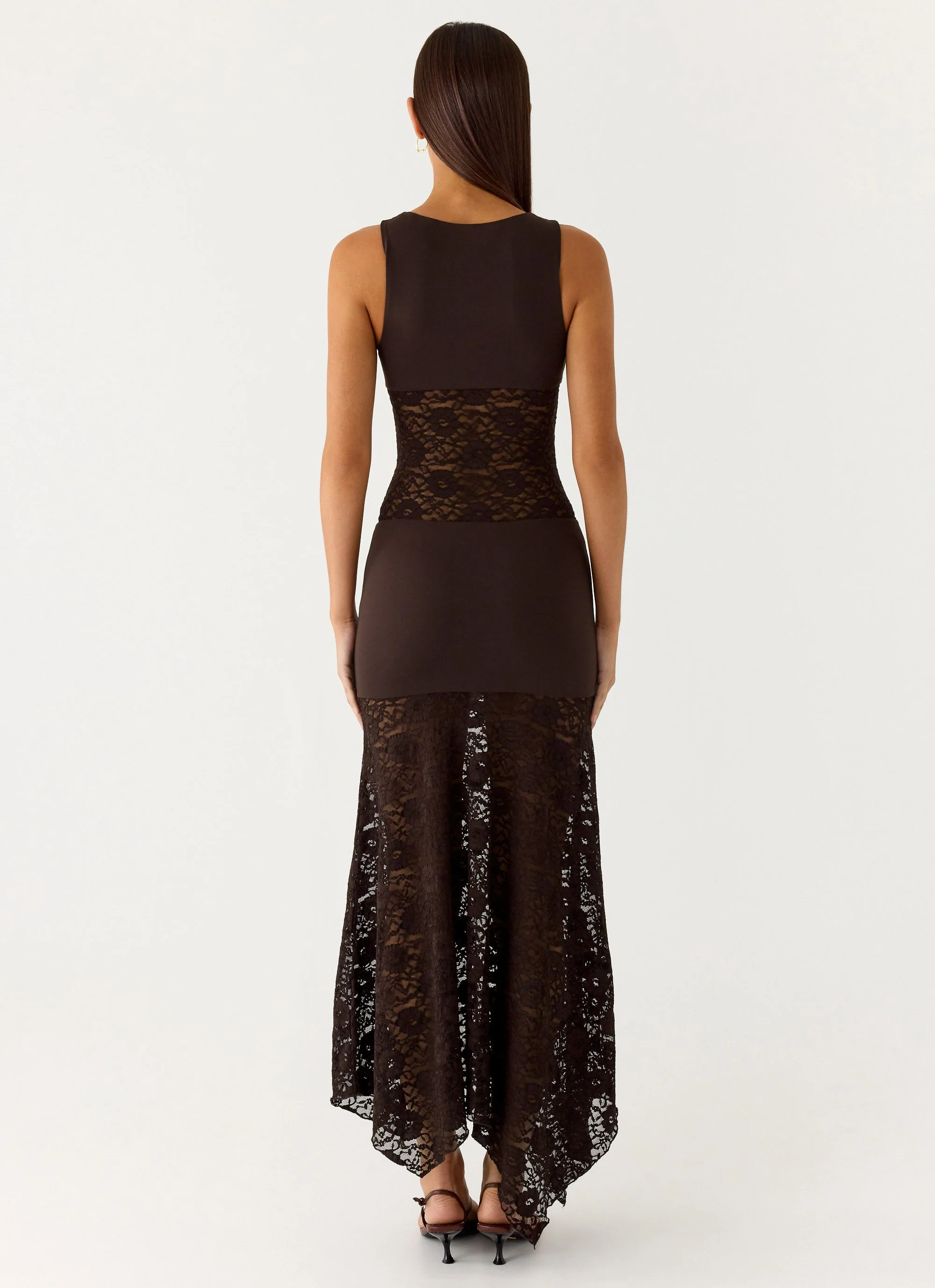 Koka Lace Maxi Dress - Cool Chocolate - Image 3